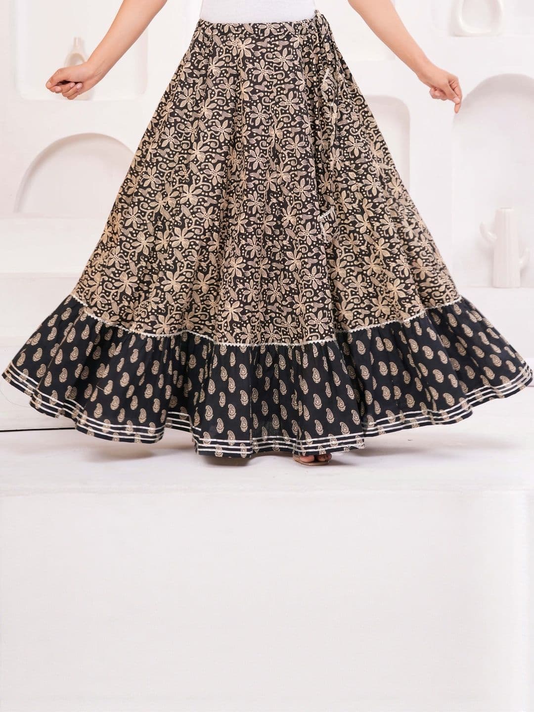 KALINI Women Casual Cotton Blend Skirt - view 1