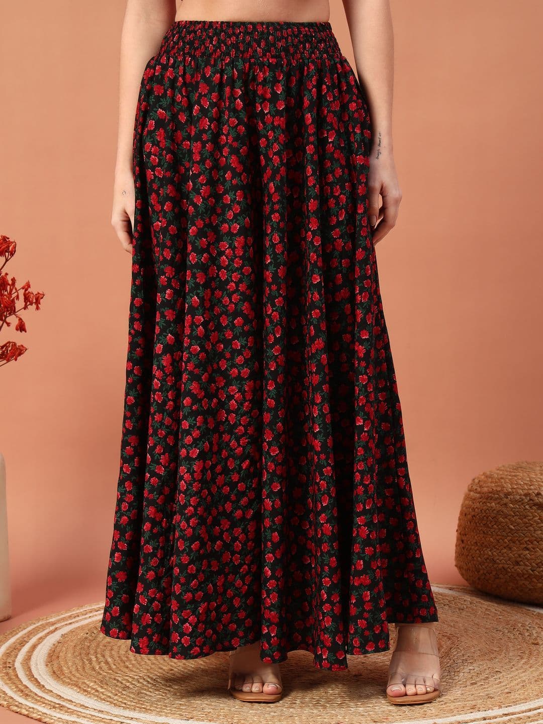 ZWERLON Women Floral Printed Flared Palazzos - view 1