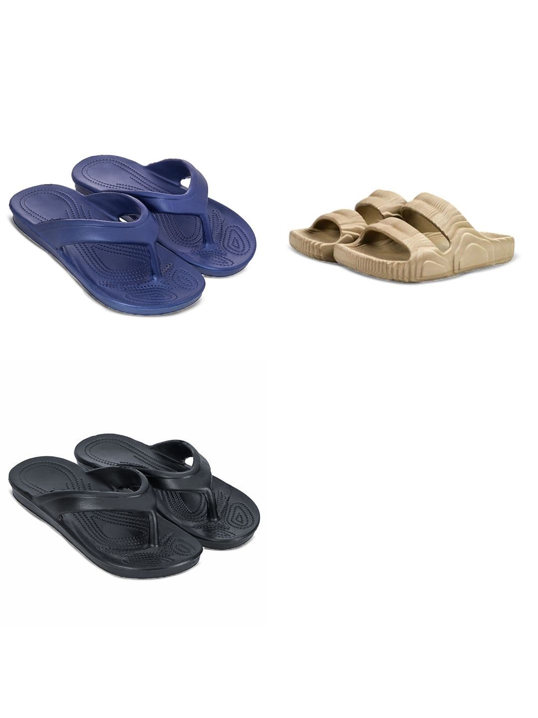 Feel alive Men Set of 3 Lightweight Thong Flip-Flops - view 1