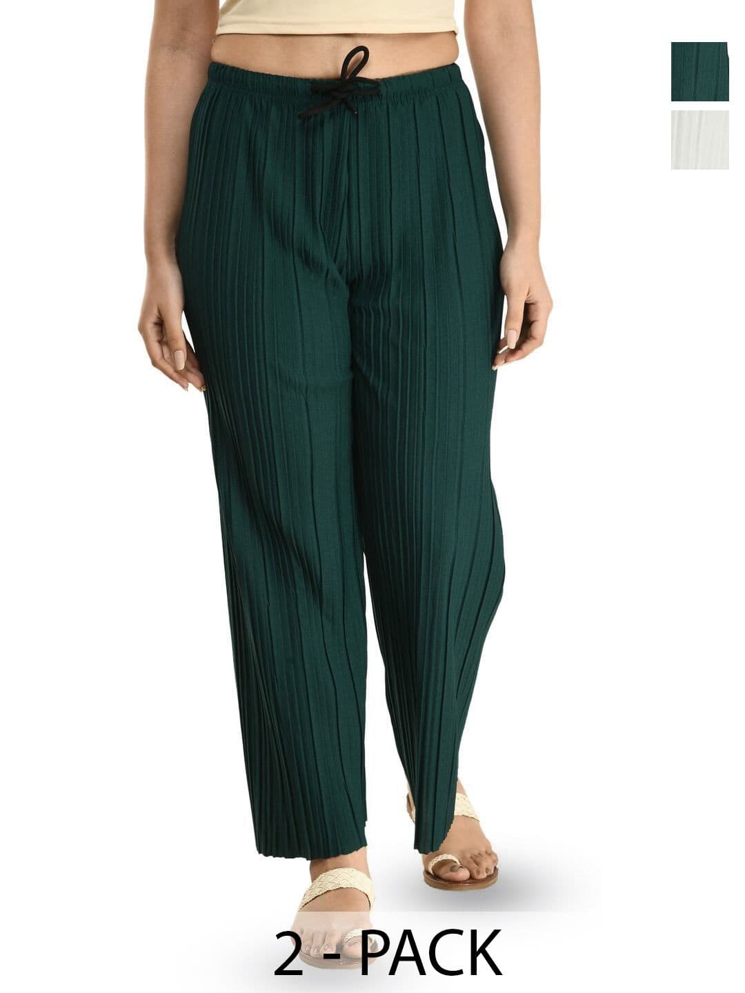 Gladly Women Pack of 2 Regular Straight Palazzos - view 1