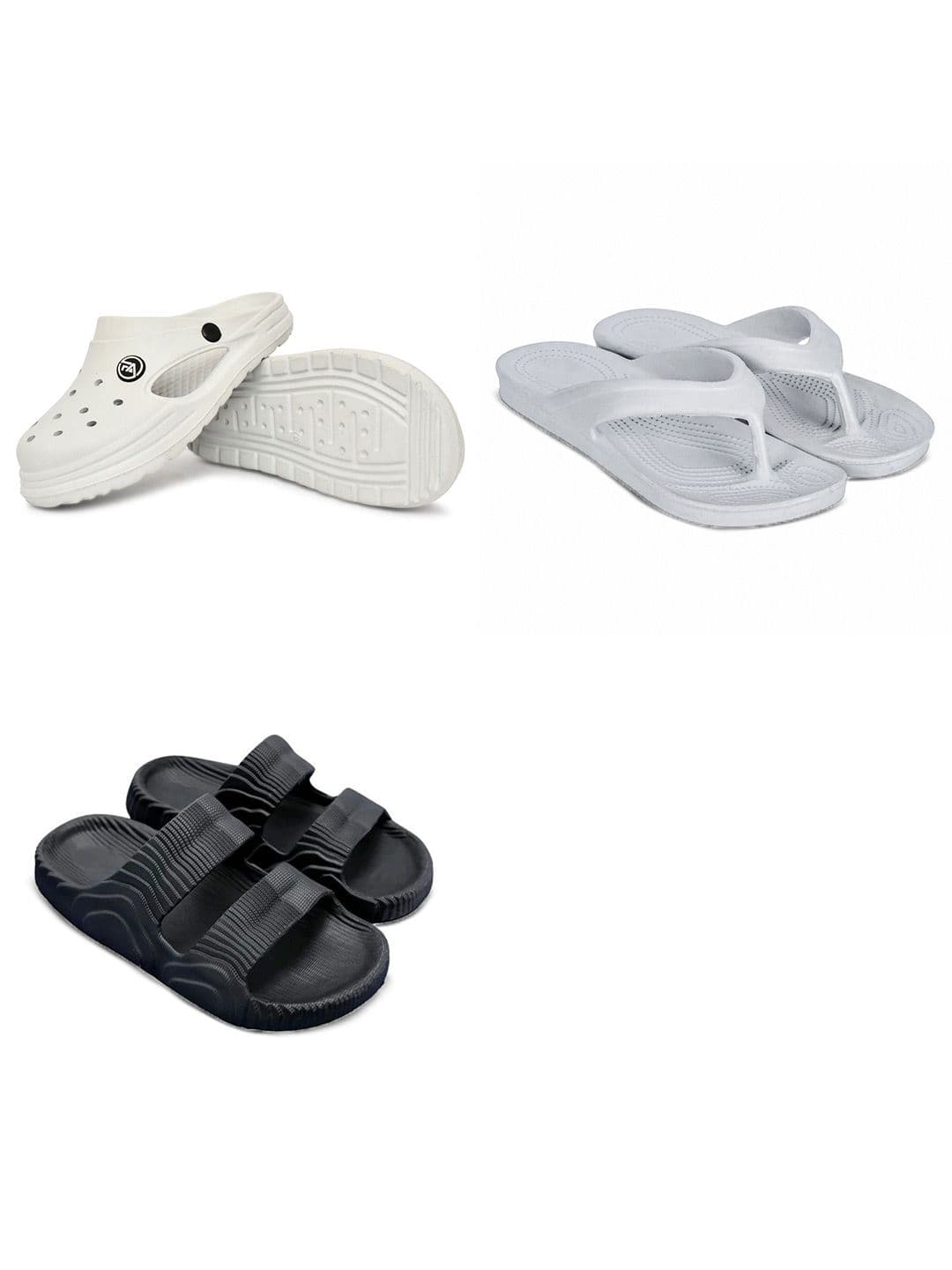 Feel alive Men Pair Of 3 Ultra-Comfortable & Lightweight Thong Flip-Flops - view 1