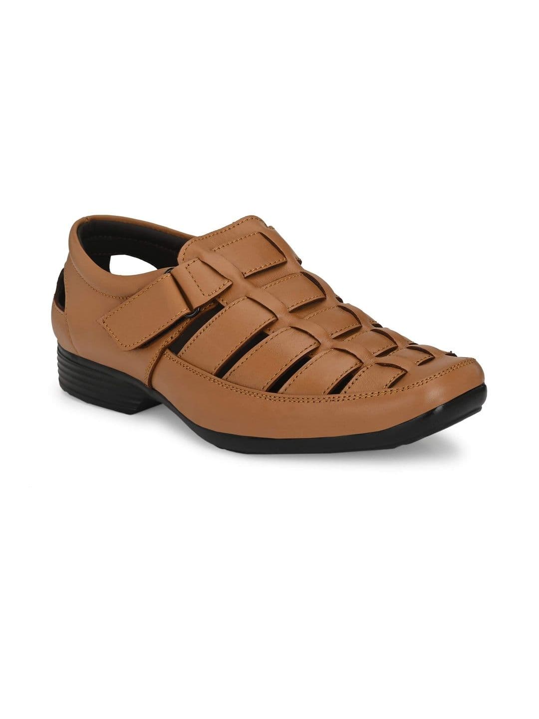 SCARPIA Men Tan Casual Fisherman Sandals - view 1