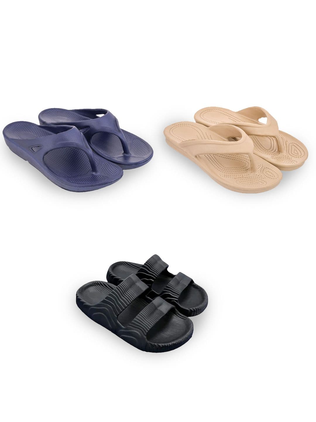 Feel alive Men Set of 3 Lightweight Flip Flops - view 1