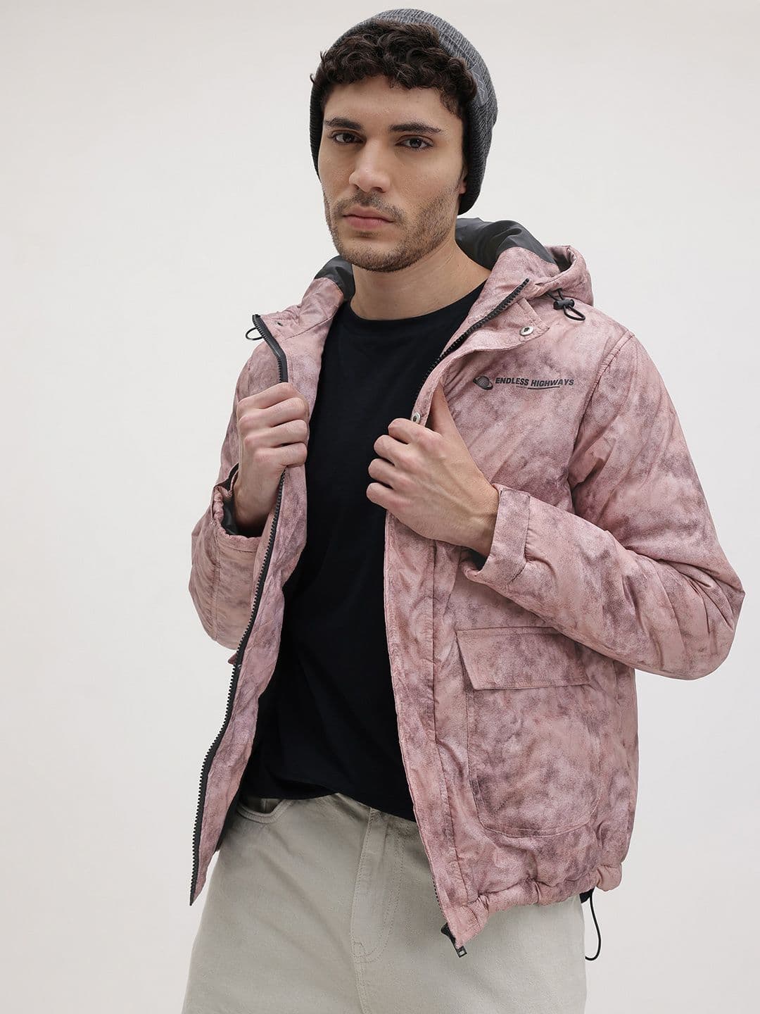 The Roadster Life Co. Tie and Dye Hooded Padded Jacket - view 1