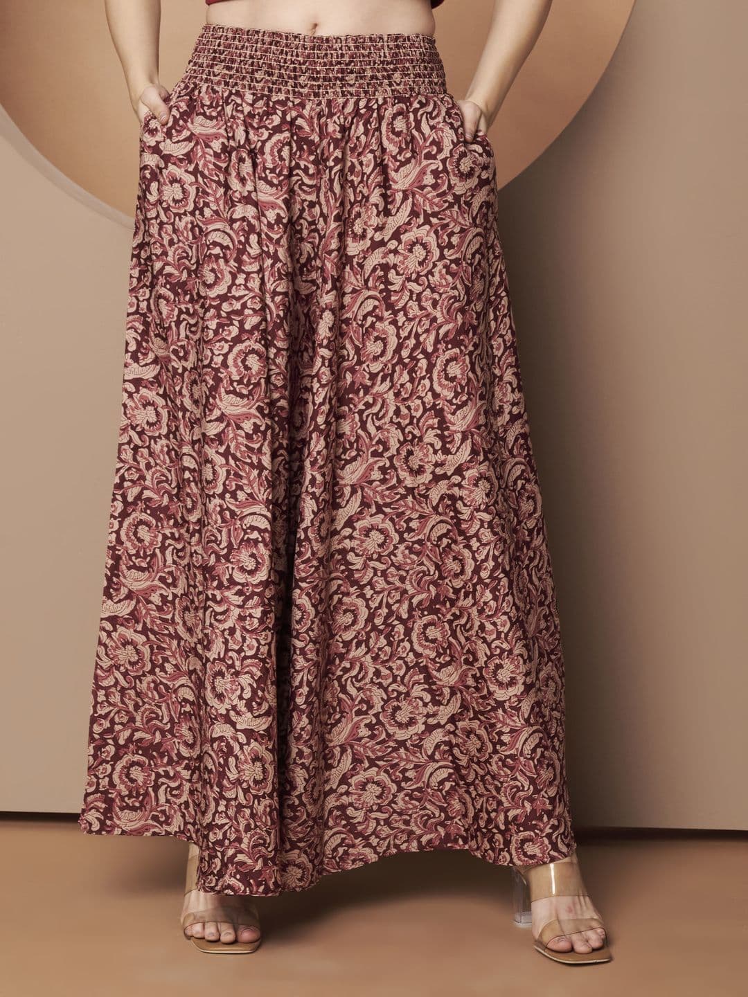ZWERLON Women Ethnic Motifs Printed Flared Palazzos - view 1