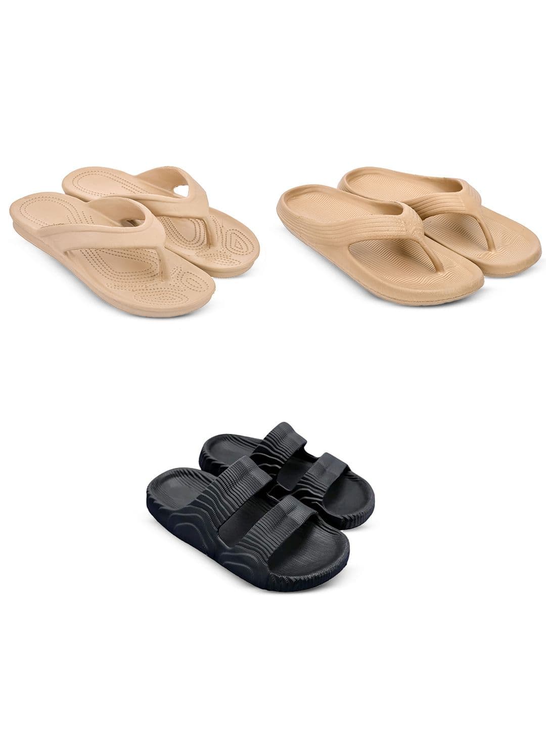 Feel alive Men Set of 3 Sliders Flip Flops - view 1