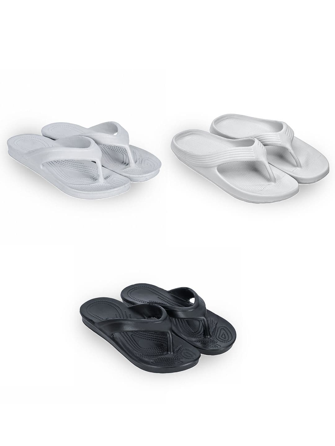 Feel alive Men Set Of 3 Solid EVA Casual Thong Flip Flops - view 1