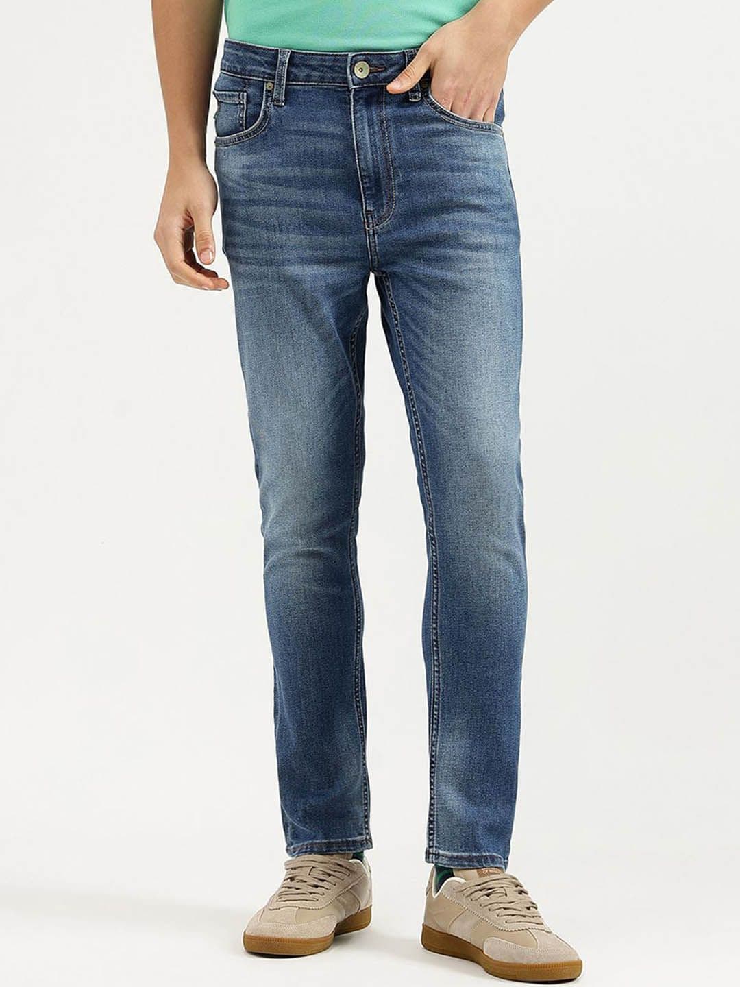 United Colors of Benetton Men Slim Fit Mid-Rise Light Fade Jeans - view 1