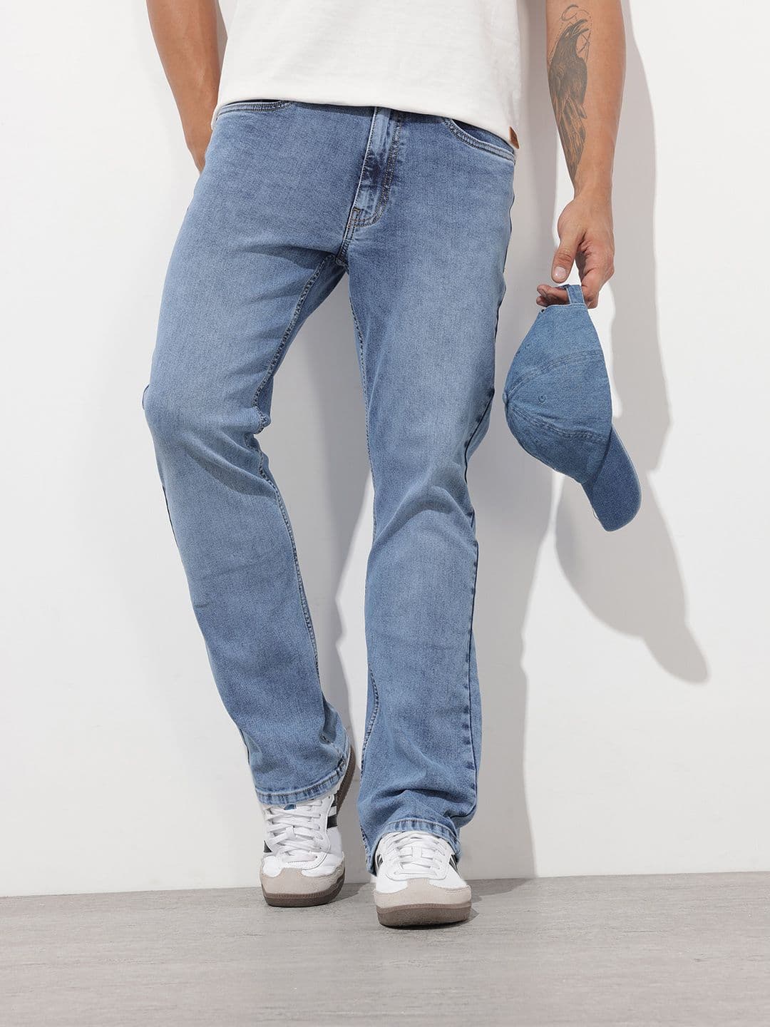 The Roadster Life Co. Men Bootcut Heavy Fade Stretchable Jeans - view 1