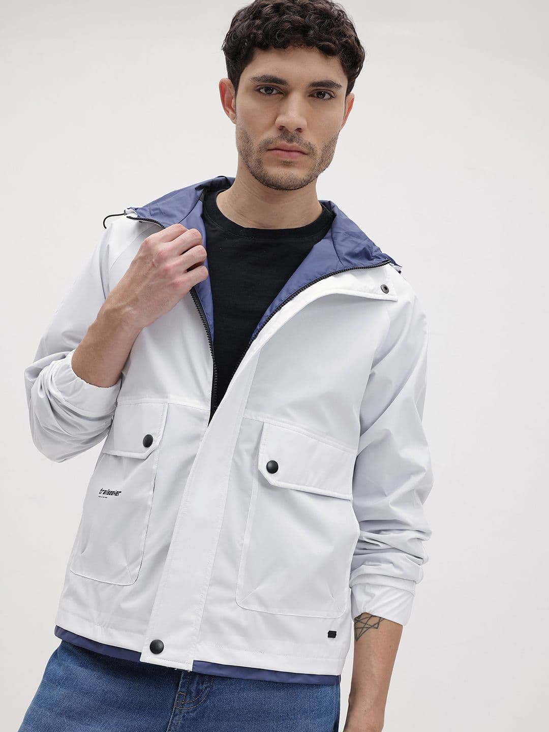 The Roadster Life Co. Typography Detail Hooded Tailored Jacket