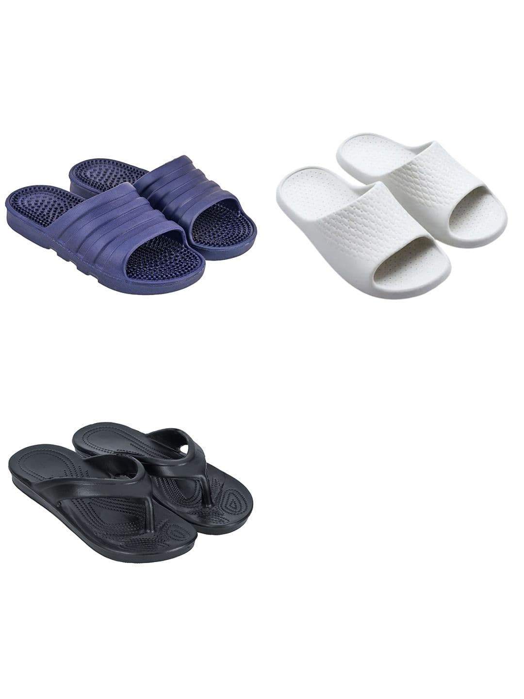 Feel alive Men Set Of 3 Ultra-Comfortable Lightweight Flip Flops - view 1