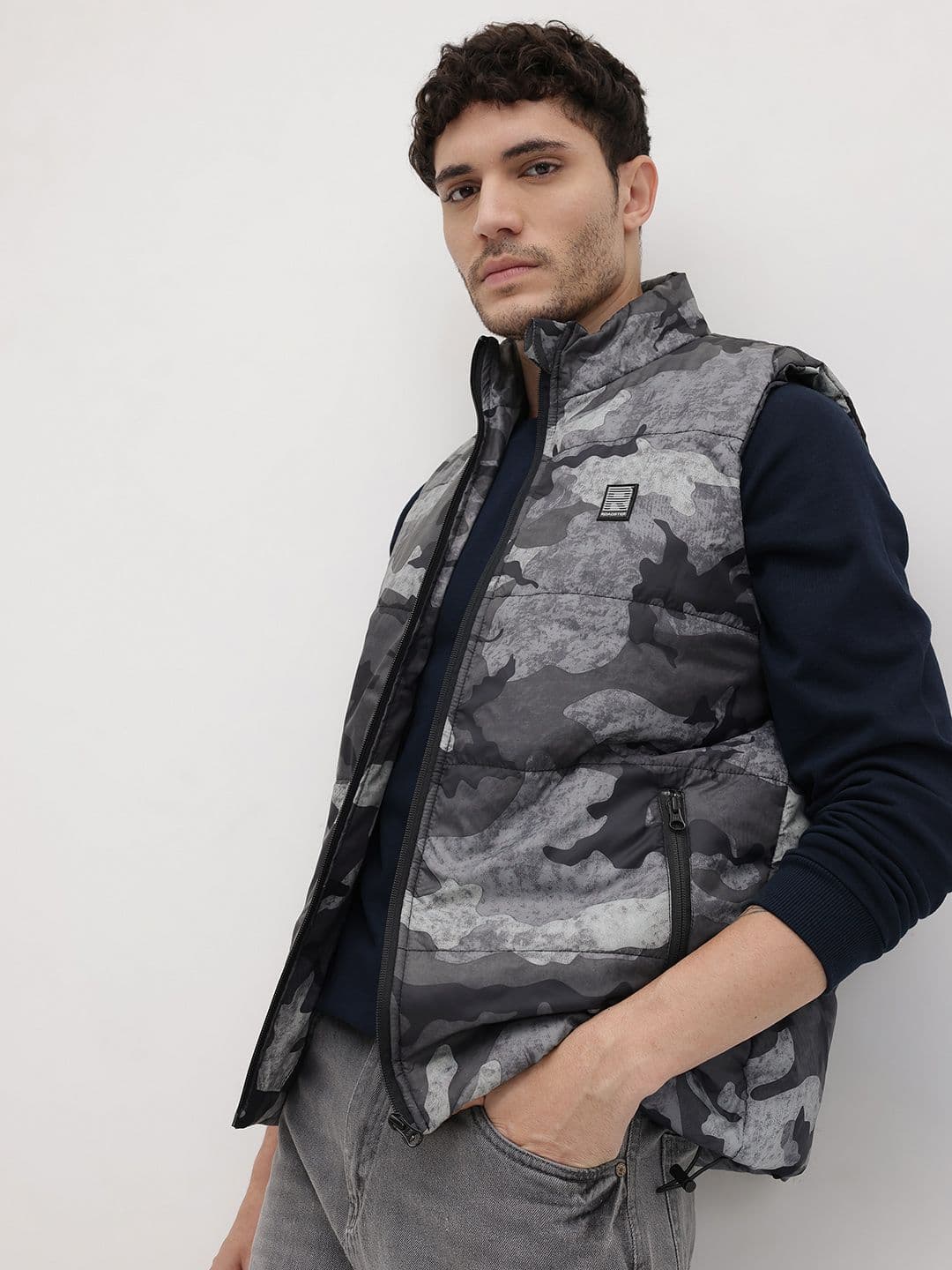 The Roadster Life Co. Camouflage Padded Sleeveless Jacket - view 1