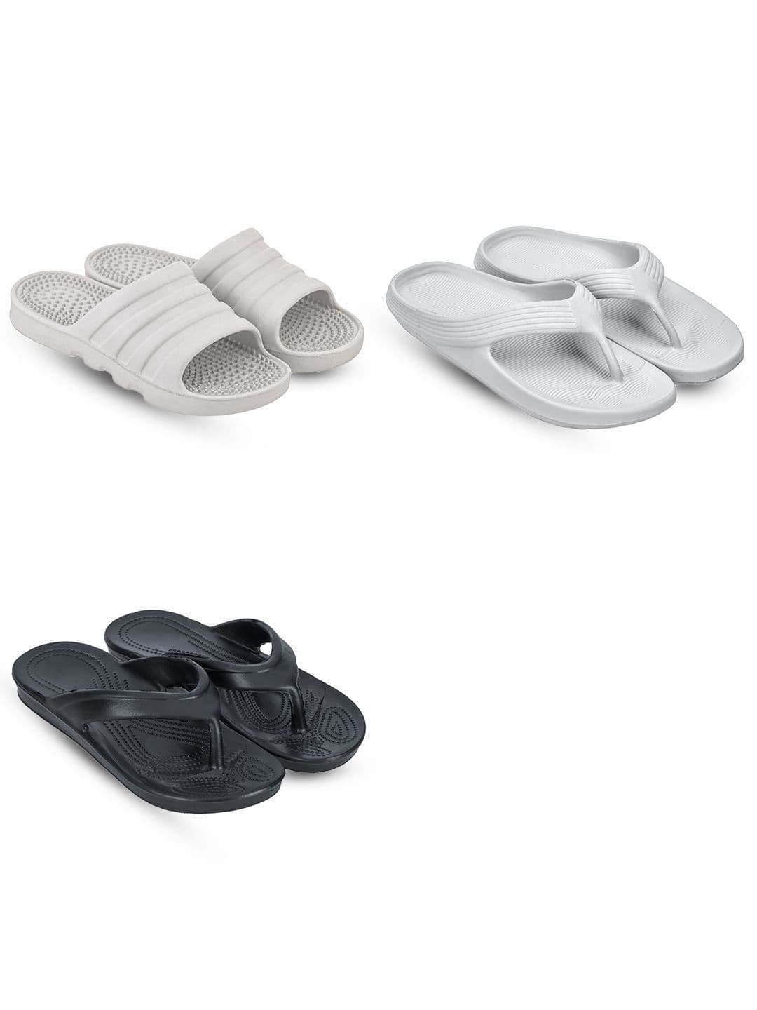 Feel alive Men Set Of 3 Ultra-Comfortable Lightweight Flip Flops - view 1