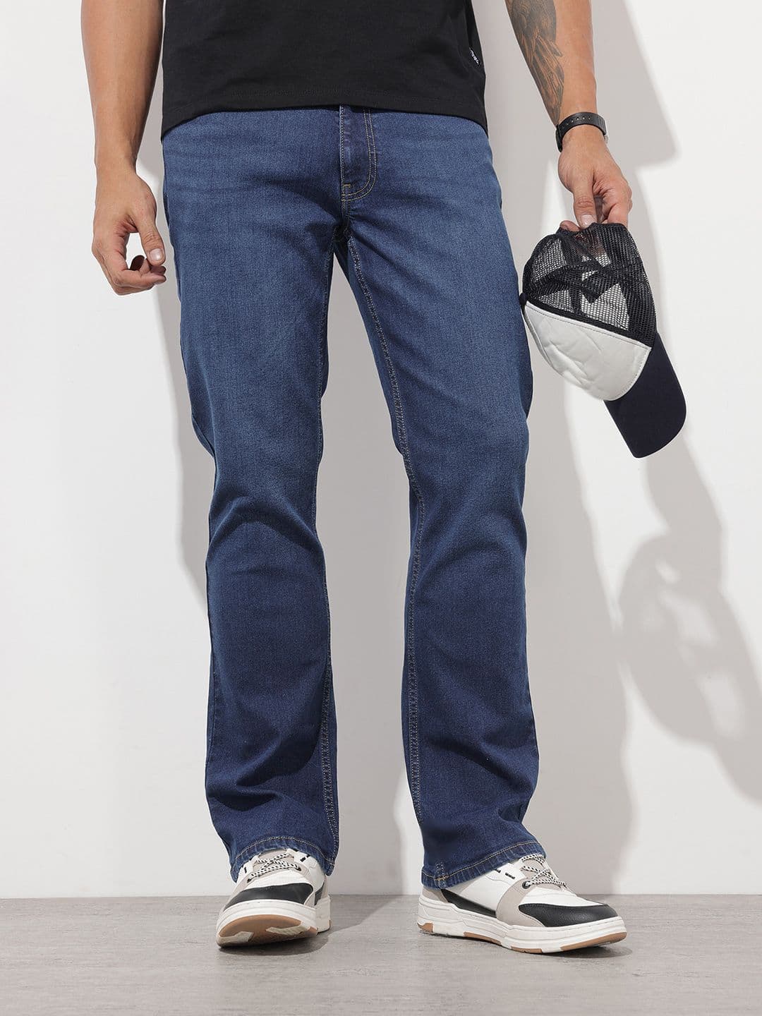 The Roadster Life Co. Men Bootcut Light Fade Stretchable Jeans - view 1