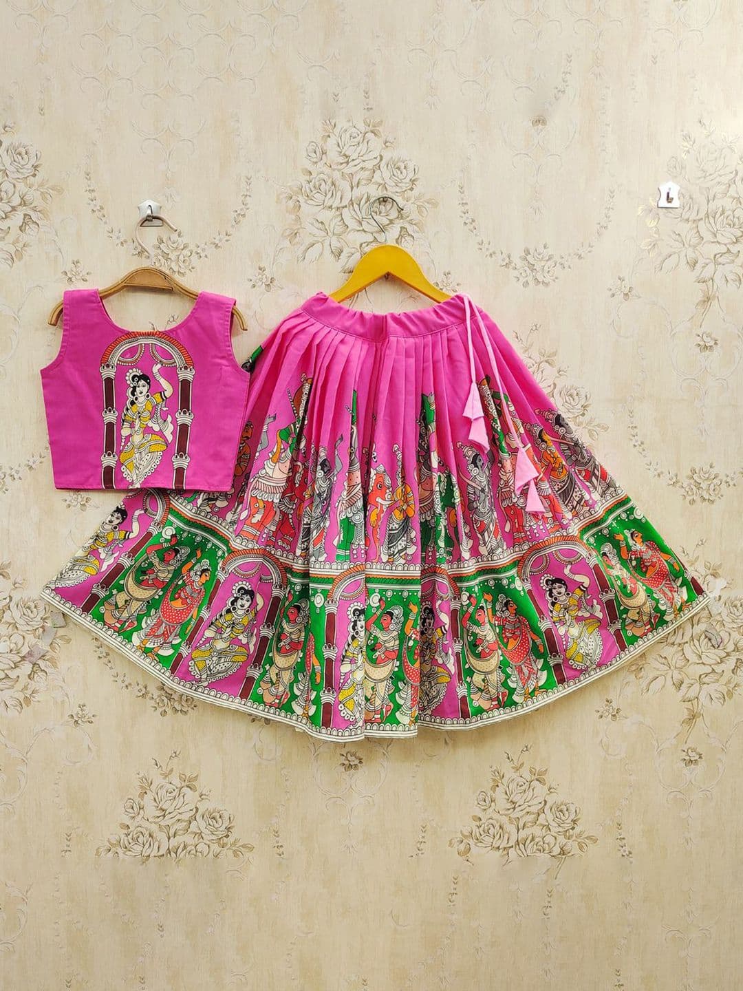 JOVK DESIGN Girls Printed Ready To Wear Lehenga & Blouse - view 1