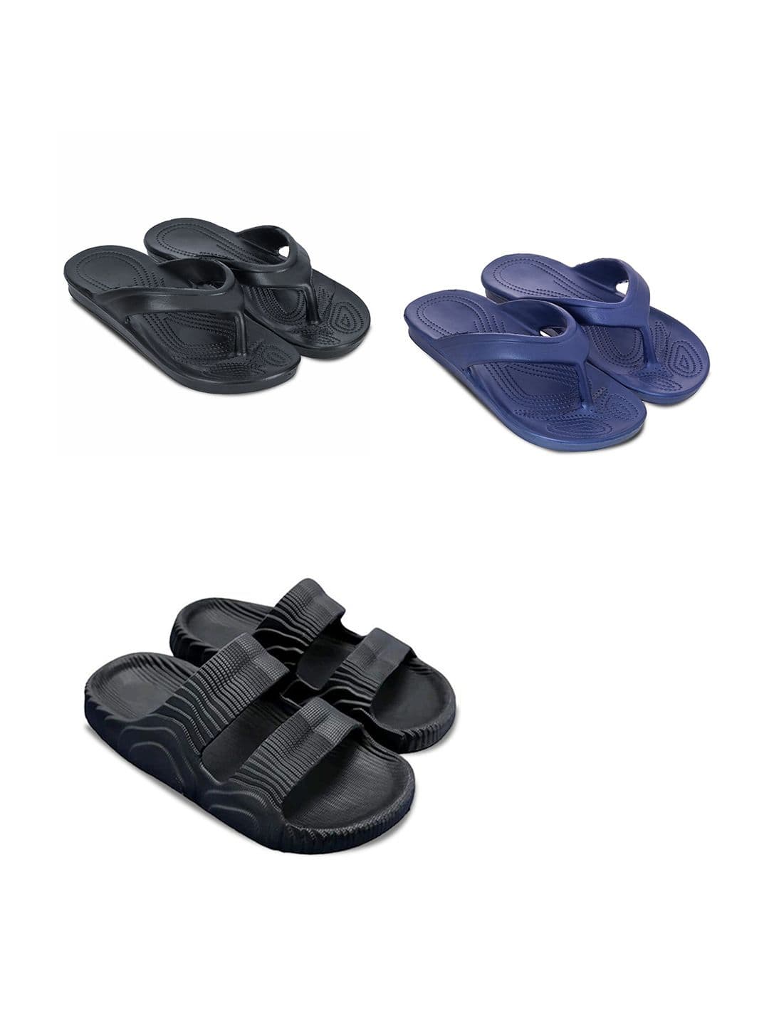 Feel alive Men Pack Of 3 Ultra-Comfortable & Lightweight Flip Flops - view 1