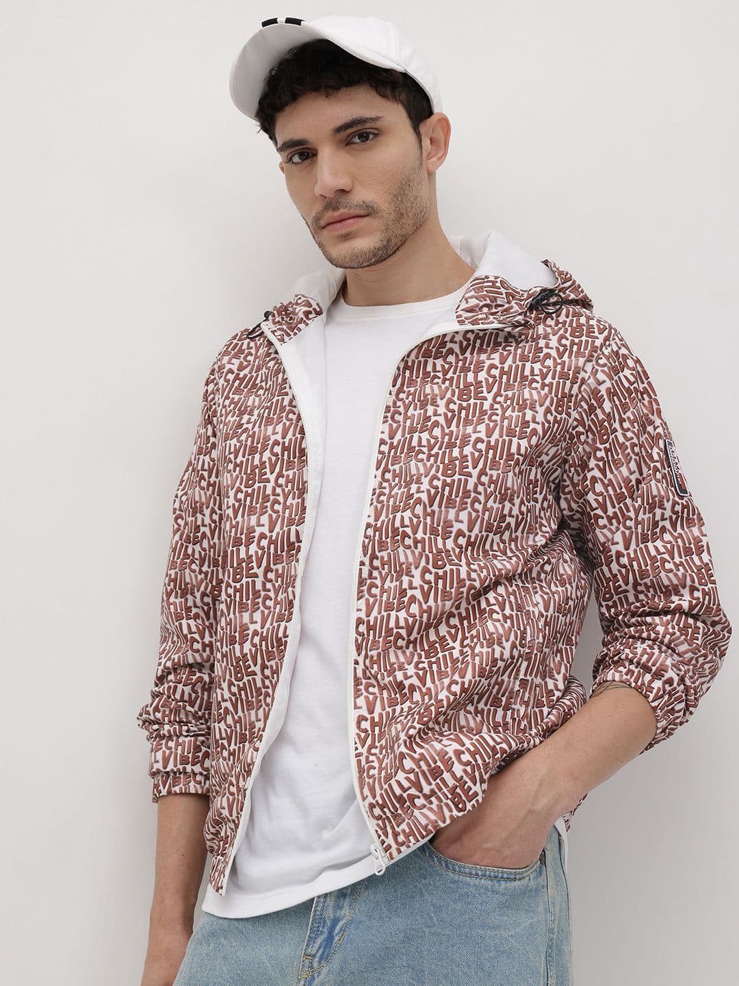 Roadster Typography Print Hooded Bomber Jacket - view 1