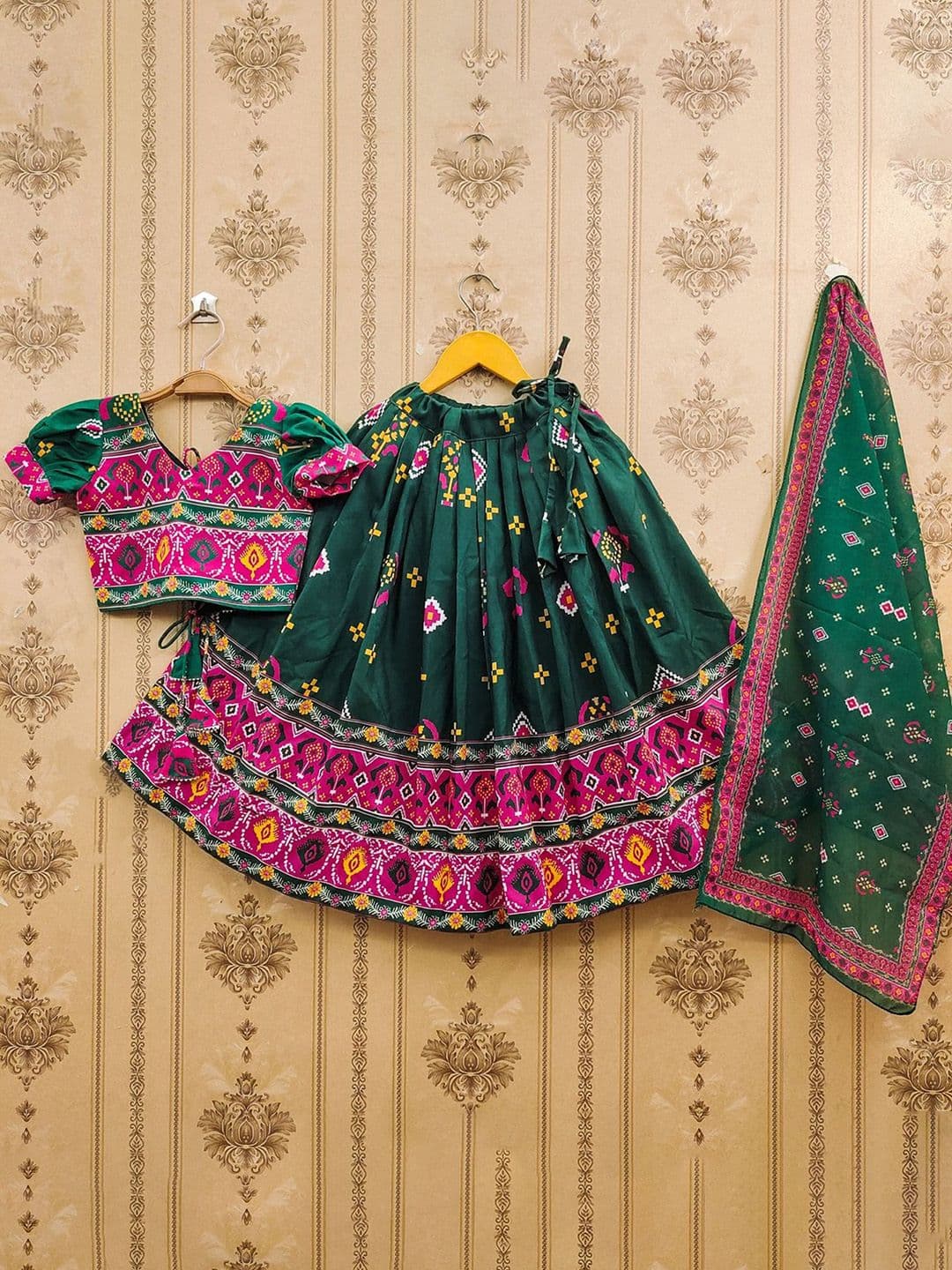 Helene Girls Printed Ready to Wear Lehenga & Blouse With Dupatta - view 1