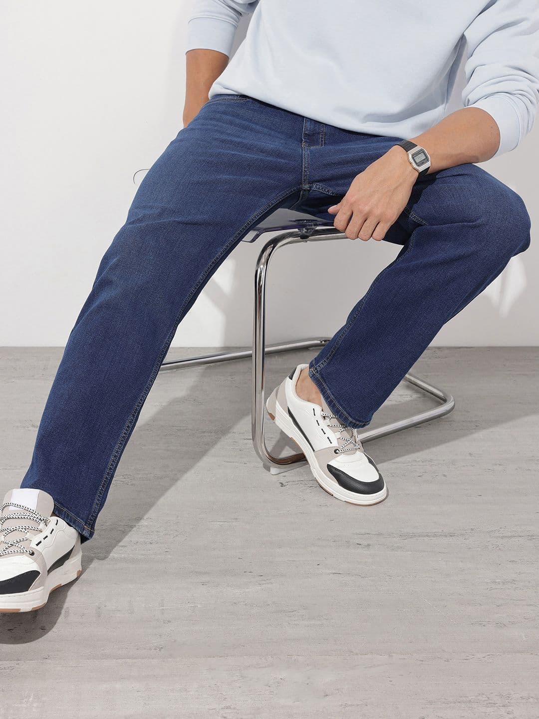 The Roadster Life Co. Men Straight Fit Light Fade Stretchable Jeans - view 1