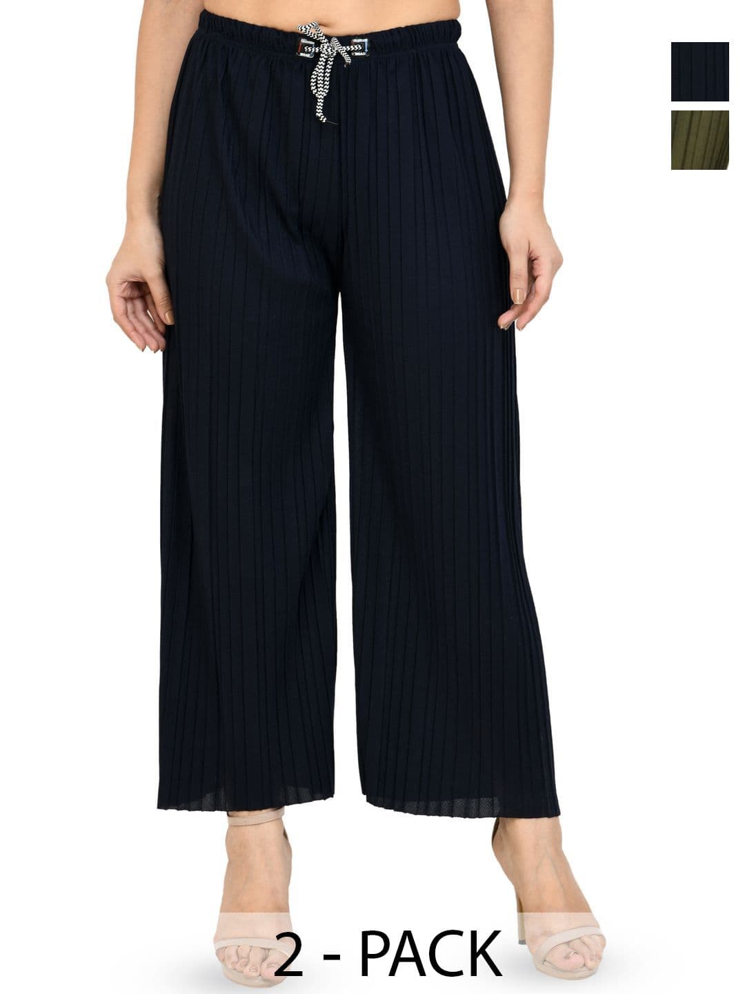 Gladly Women Pack of 2 Straight Fit Palazzos - view 1