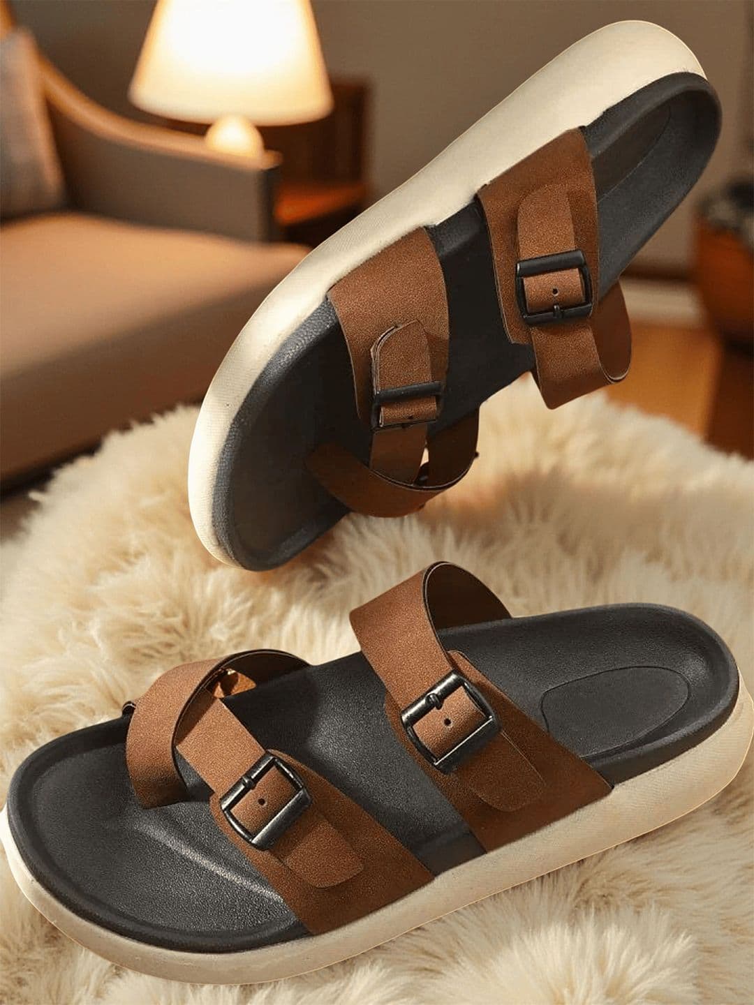 Layasa Men Buckle Detail Comfort Sandals - view 1