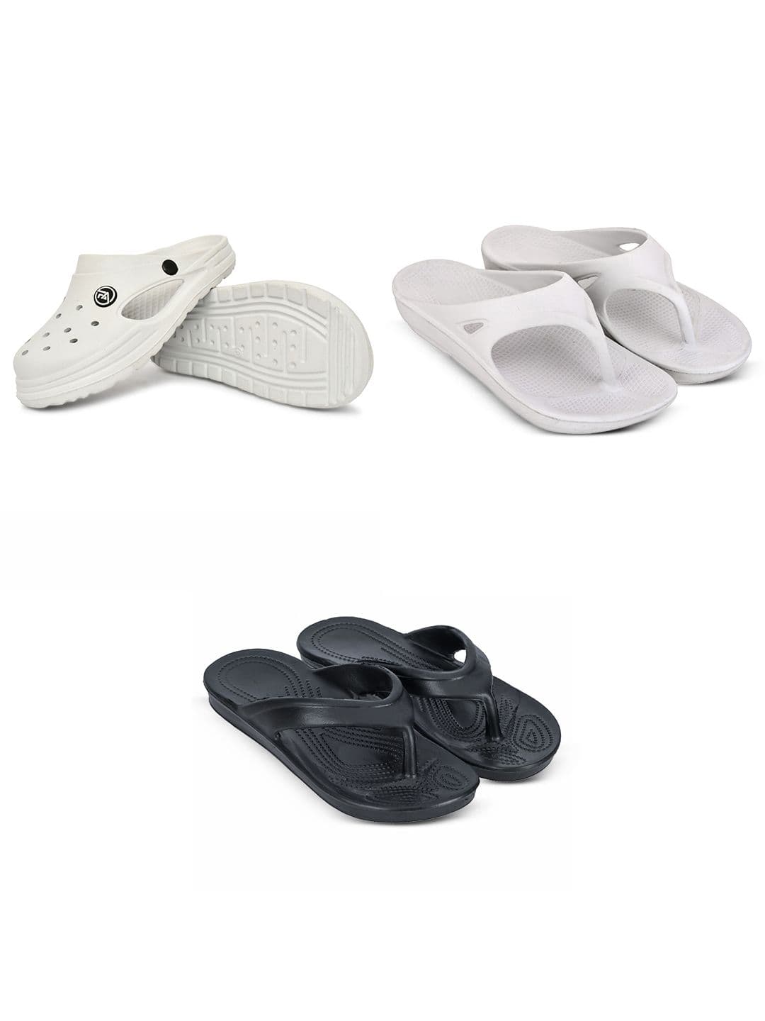 Feel alive Men Set of 3 Ultra-Comfortable Lightweight Thong Flip-Flops - view 1
