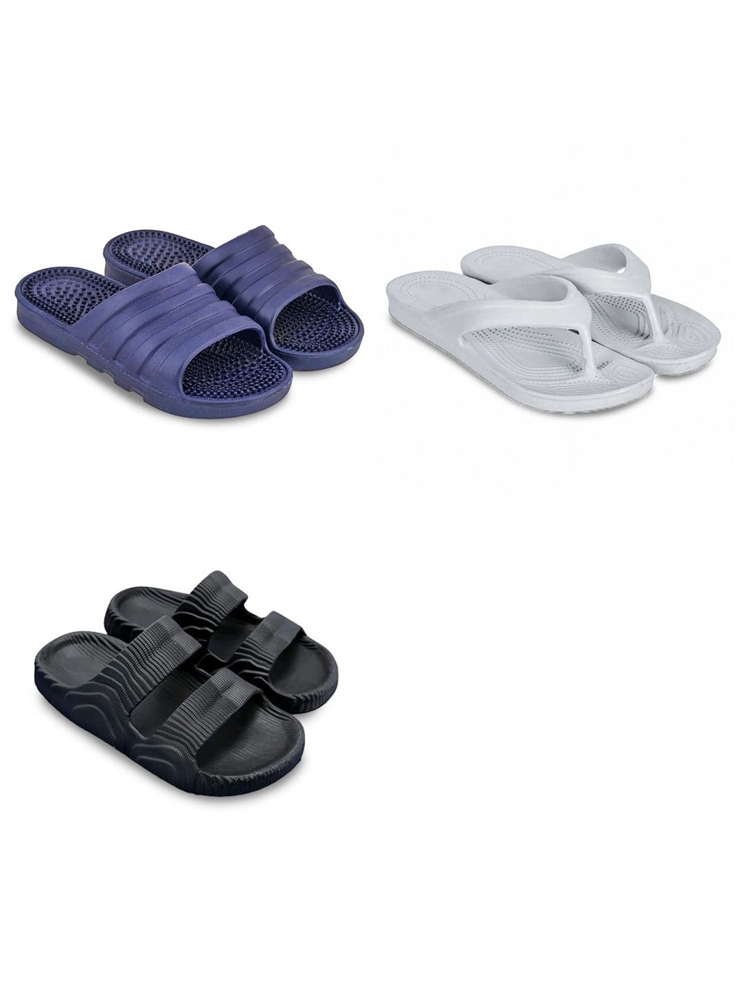 Feel alive Men Set of 3 Sliders Flip Flops - view 1