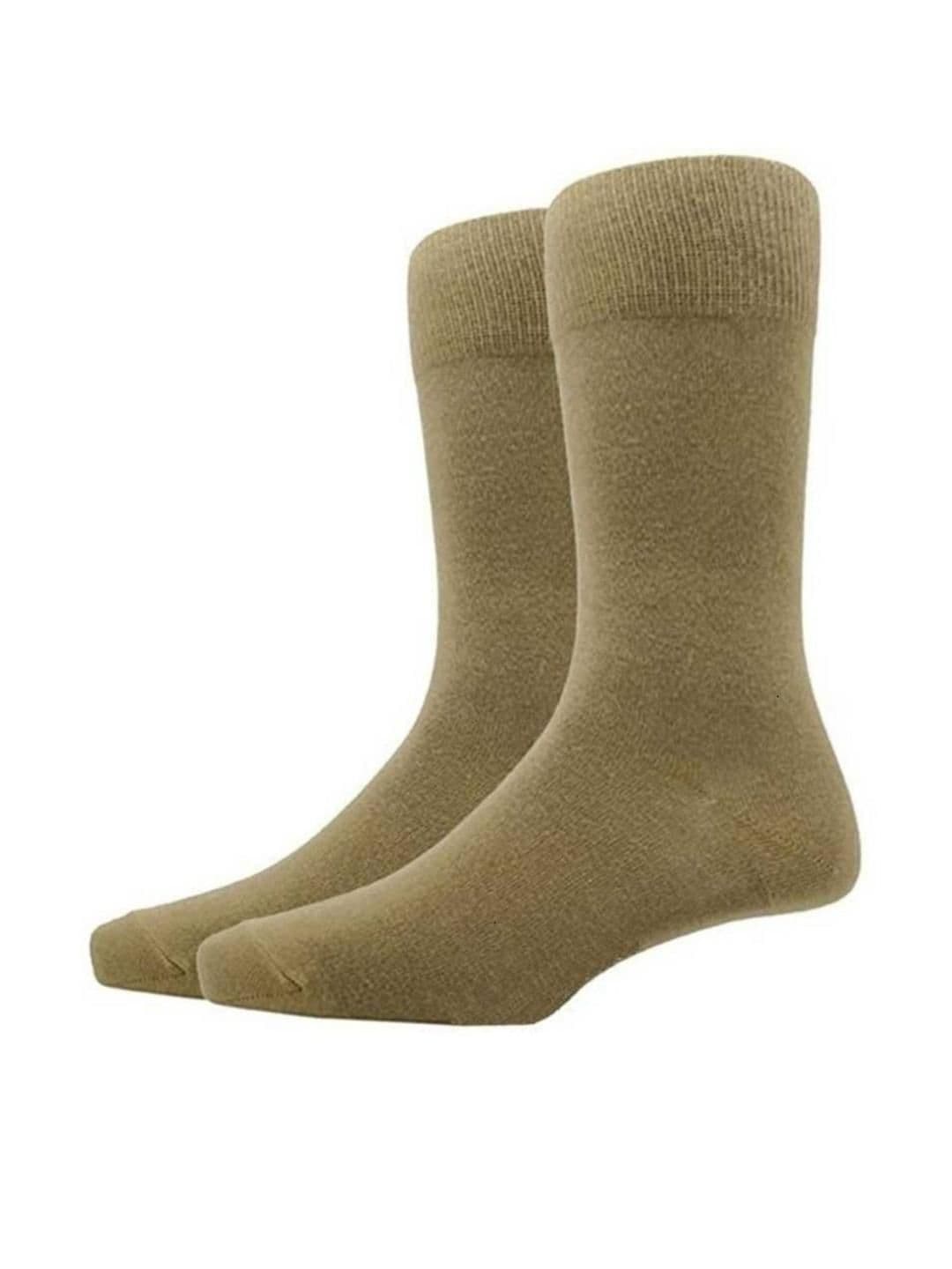 Akeeta Unisex Khaki Pack Of 2 Cotton Solid Ankle-Length Socks - view 1