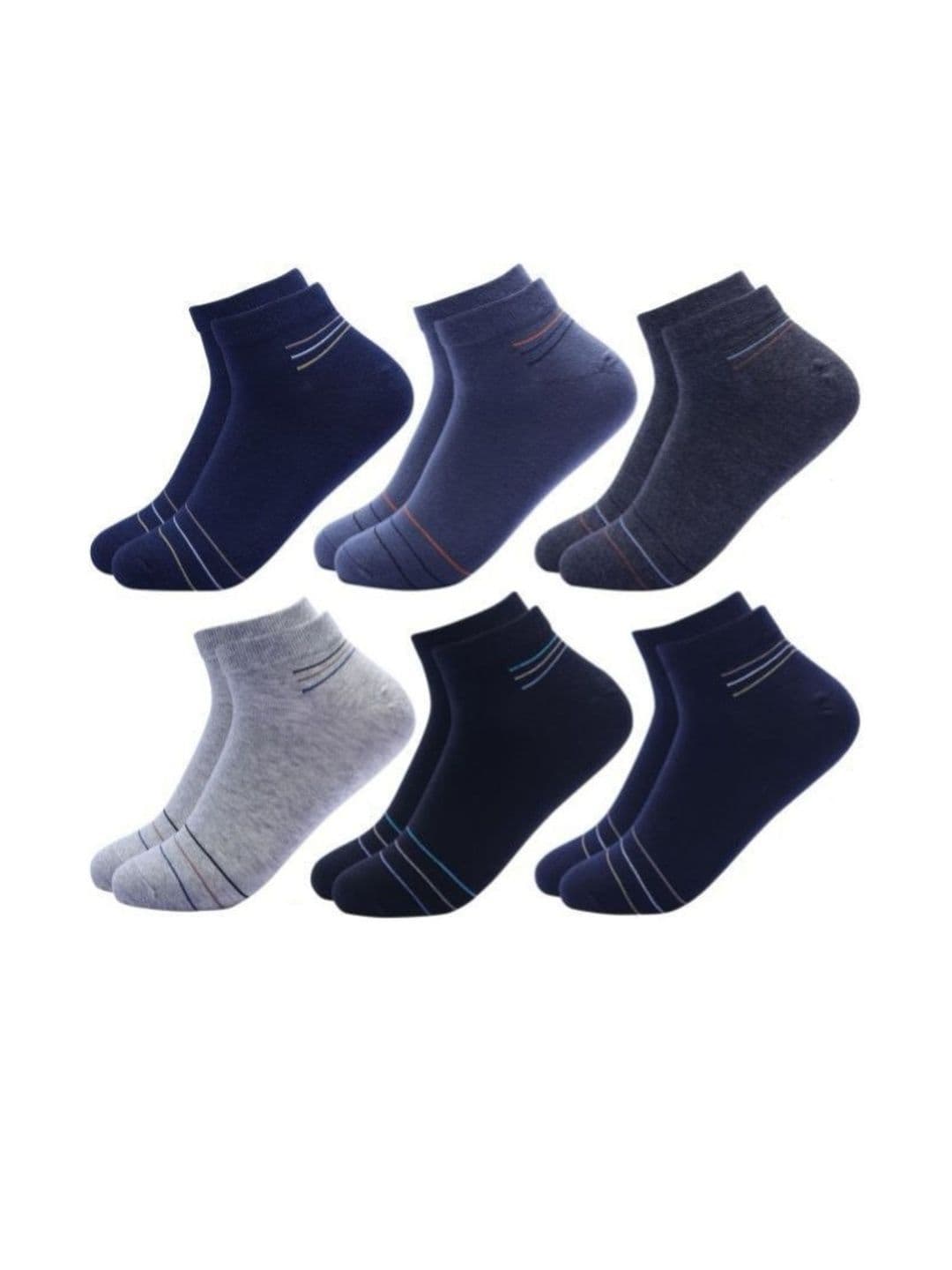 Akeeta Pack Of 6 Multicolour Cotton Ankle Length Socks - view 1