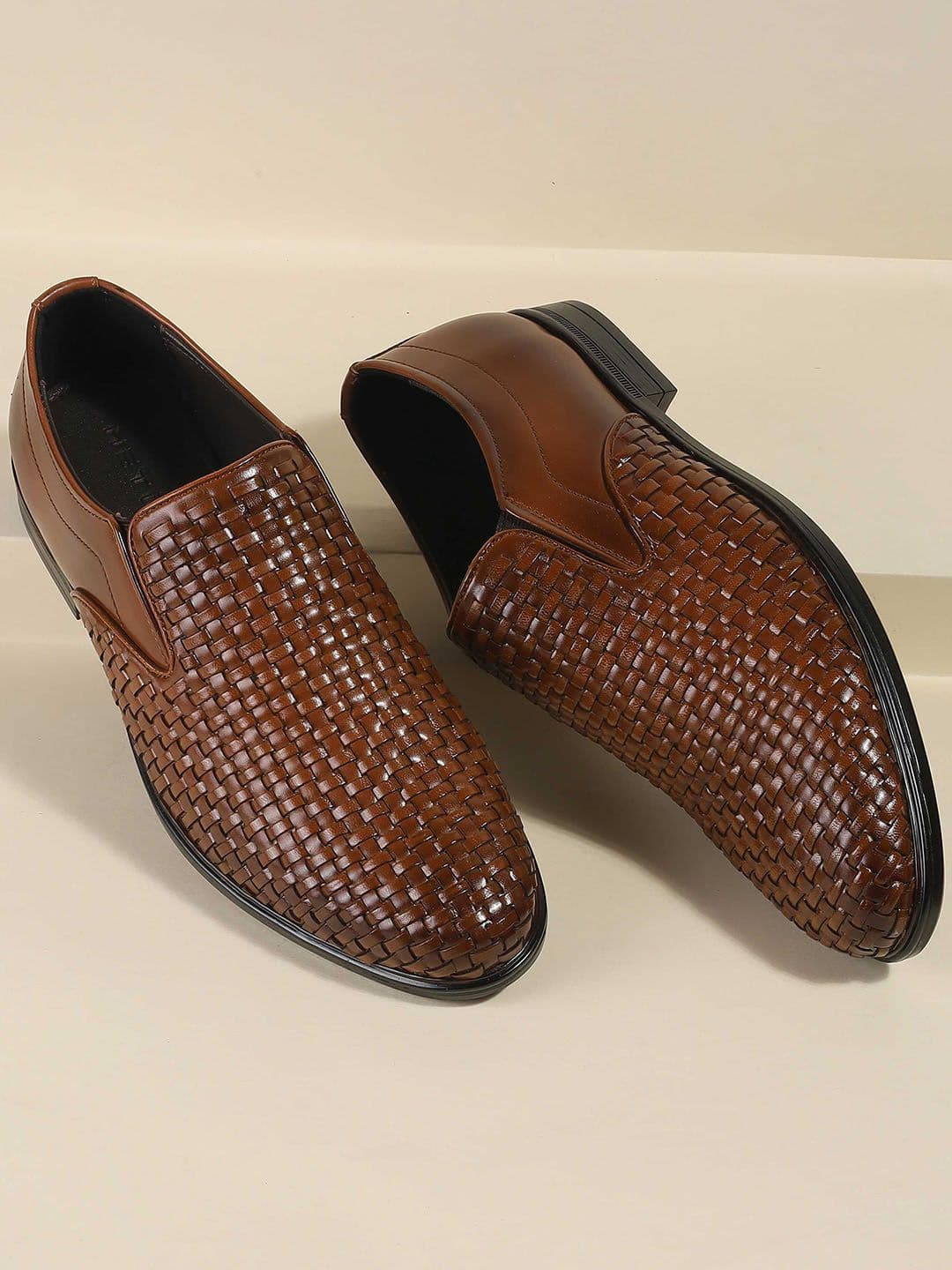 Metro Men Leather Formal Slip-On Shoes - view 1