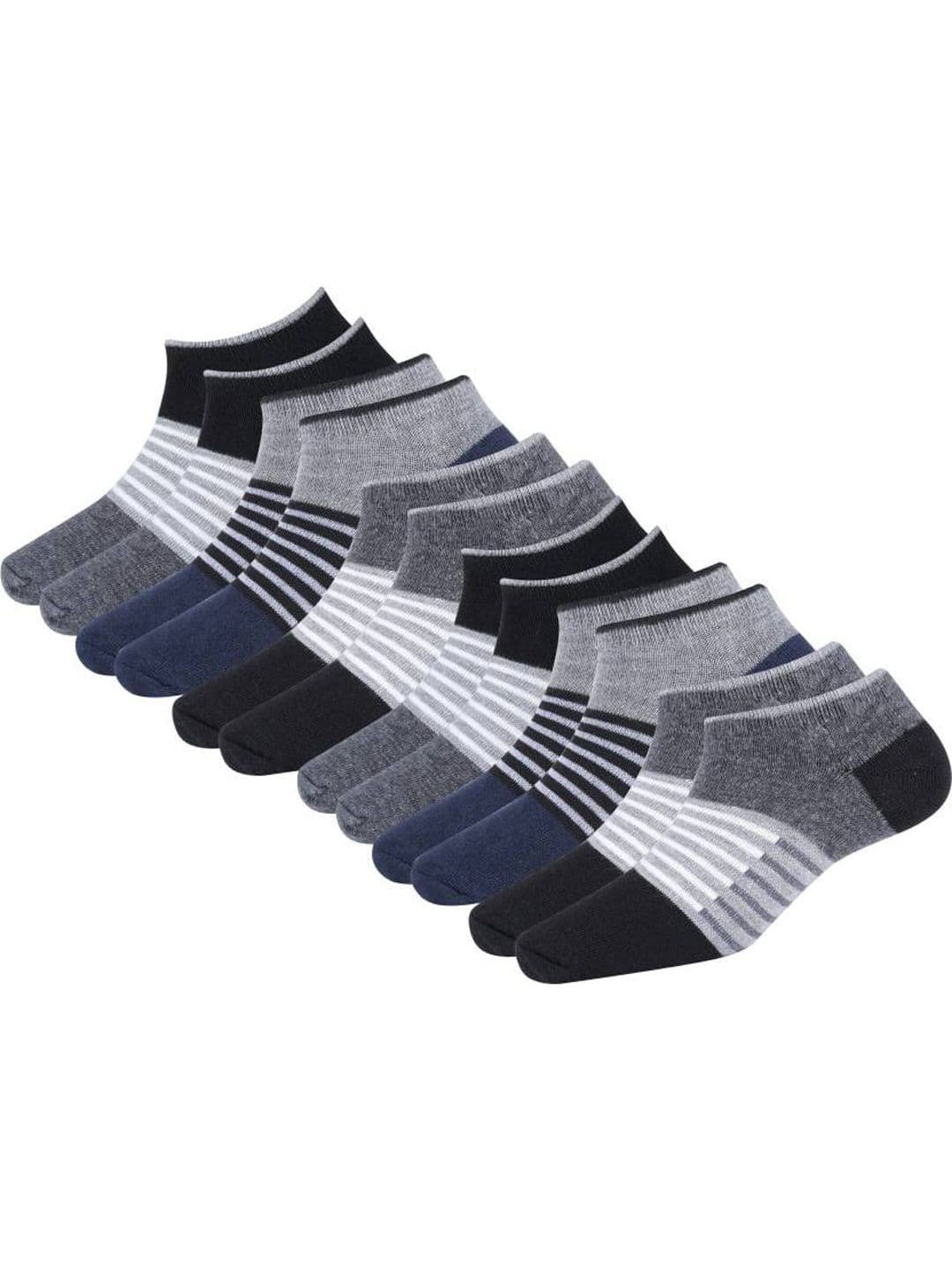 Rodzen Men Pack Of 6 Striped Cotton Socks - view 1