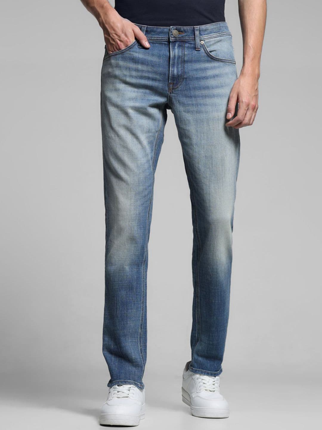Jack & Jones Men Slim Fit Low-Rise Heavy Fade Stretchable Jeans - view 1