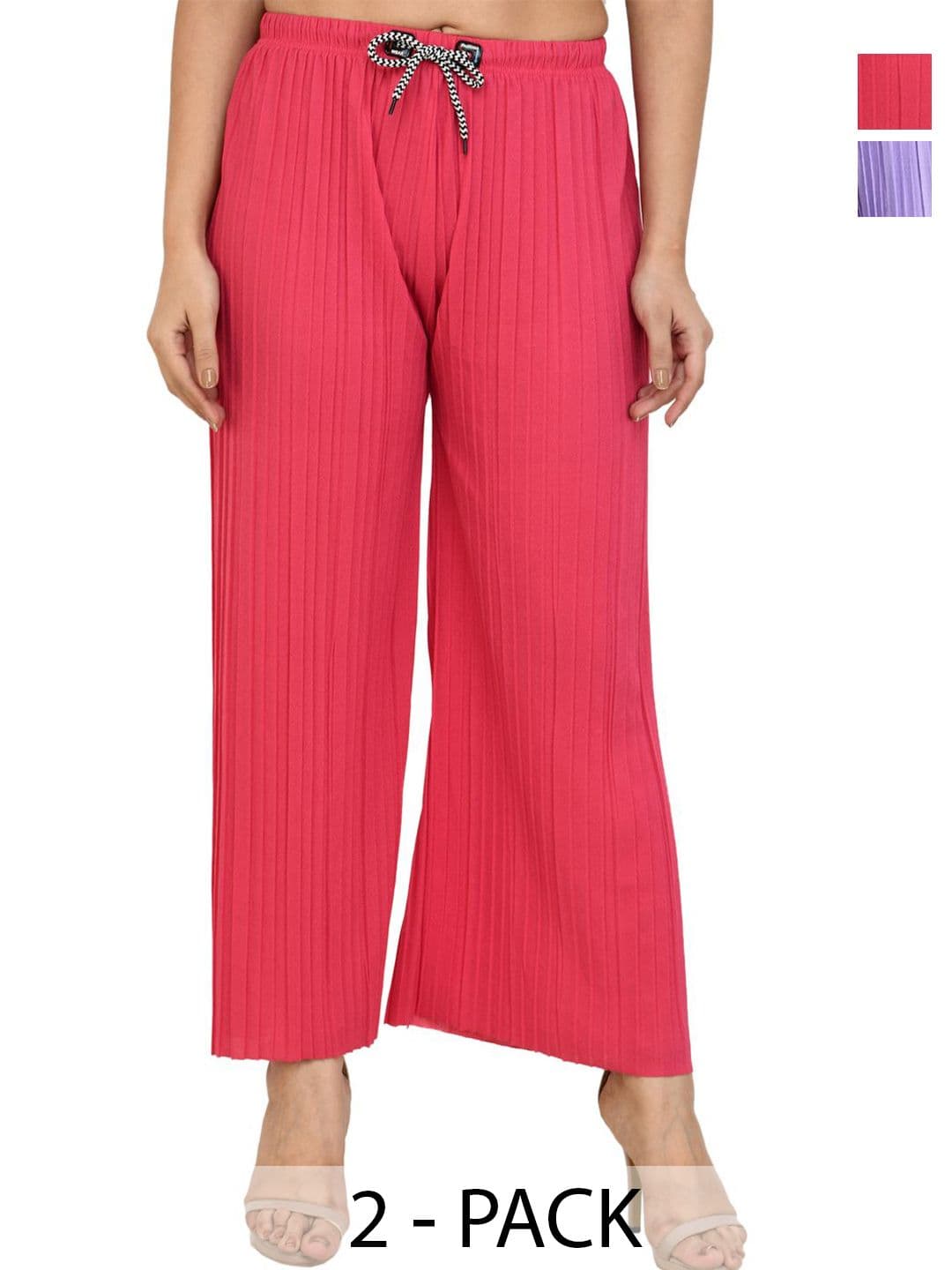 Brainbees Women Pack of 2 Straight Palazzos - view 1
