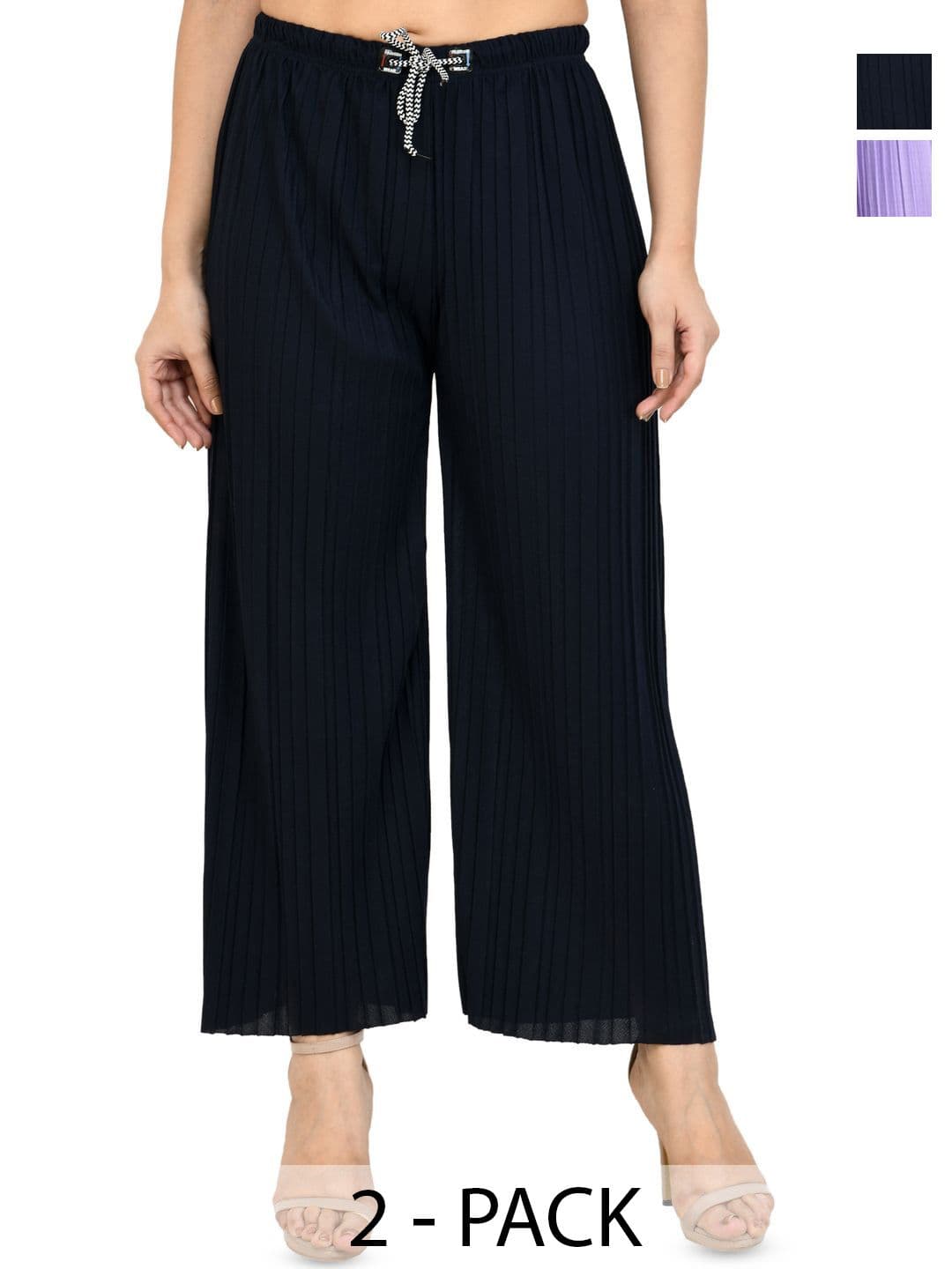 Gladly Women Pack Of 2 Straight Fit Palazzos - view 1