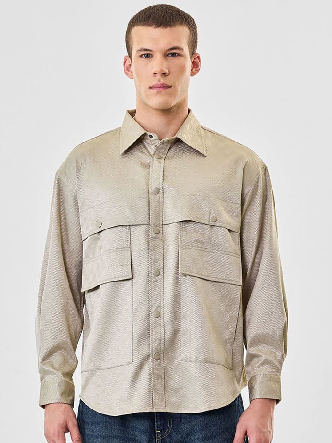 Snitch Men Textured Varsity Jacket - view 1