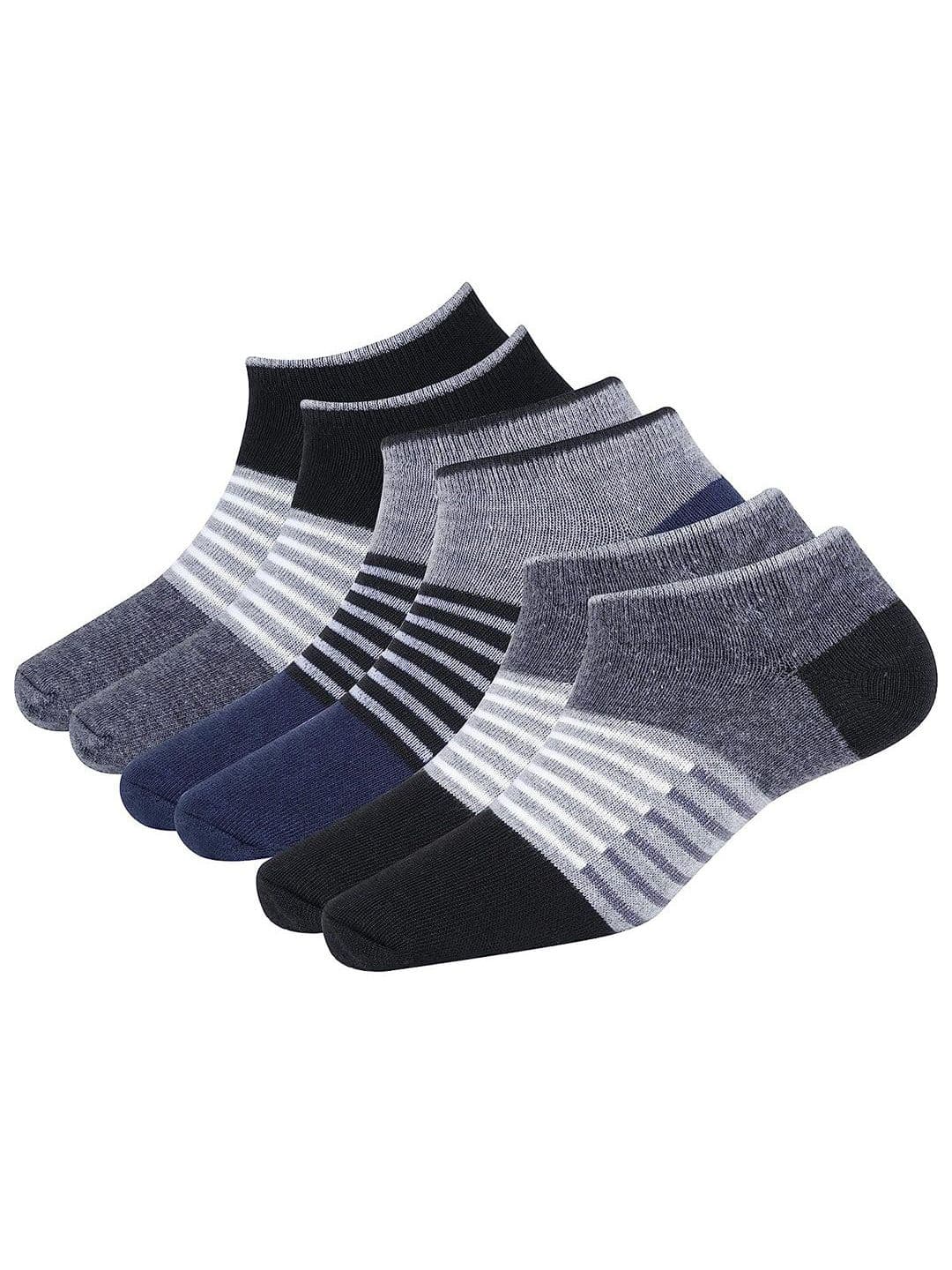 Rodzen Men Pack Of 3 Striped Cotton Socks - view 1