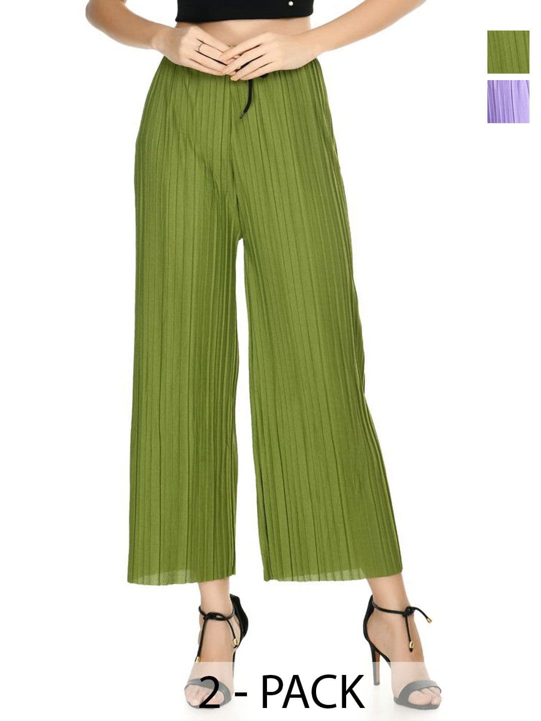 Gladly Women Pack Of 2 Straight Fit Palazzos - view 1