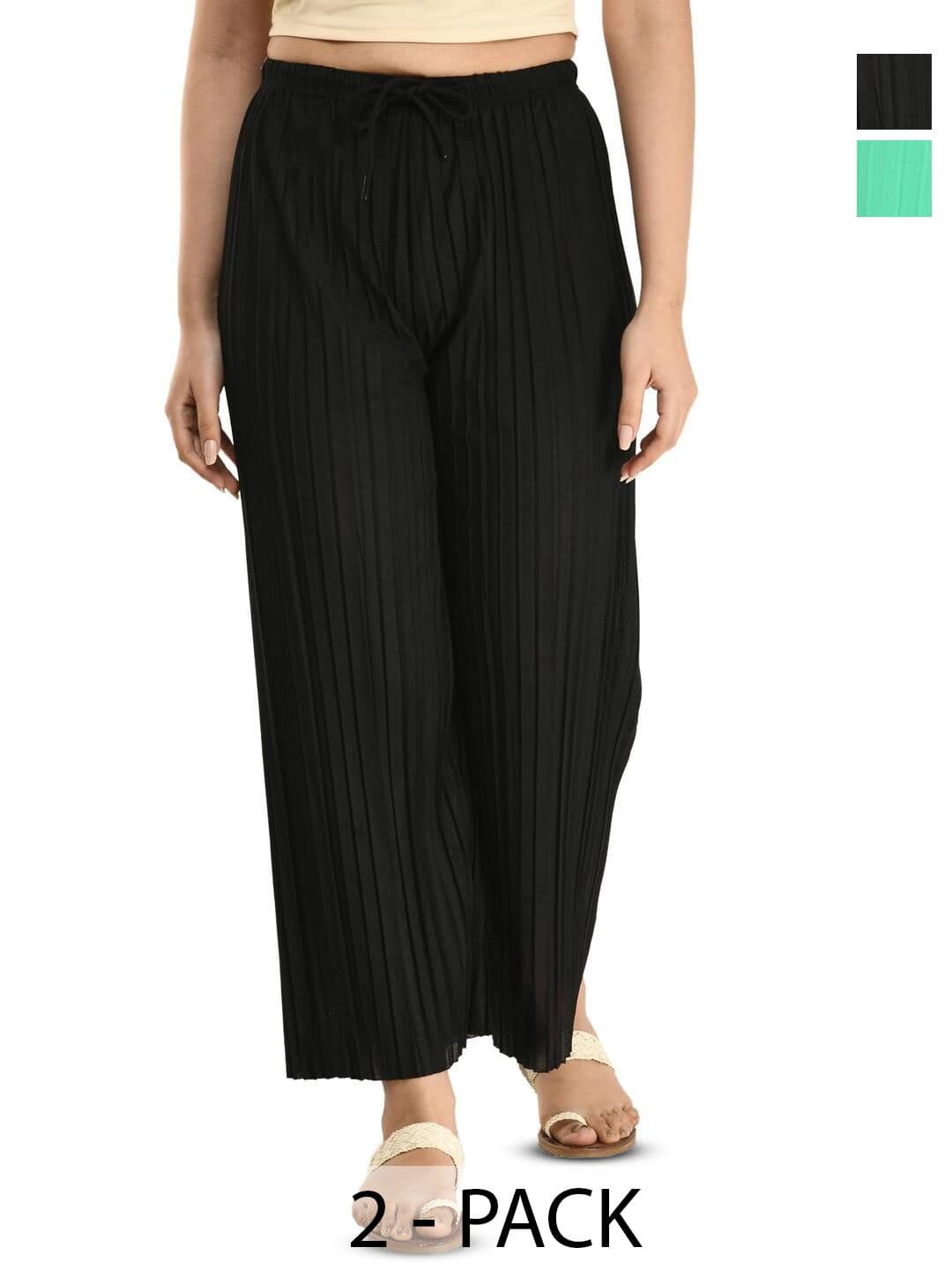 Gladly Women Pack of 2 Straight Palazzos - view 1