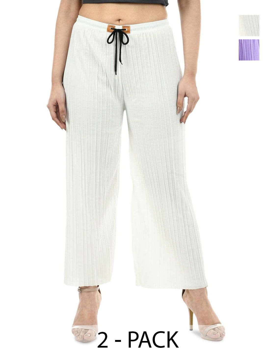 Gladly Women Pack Of 2 Straight Fit Palazzos - view 1