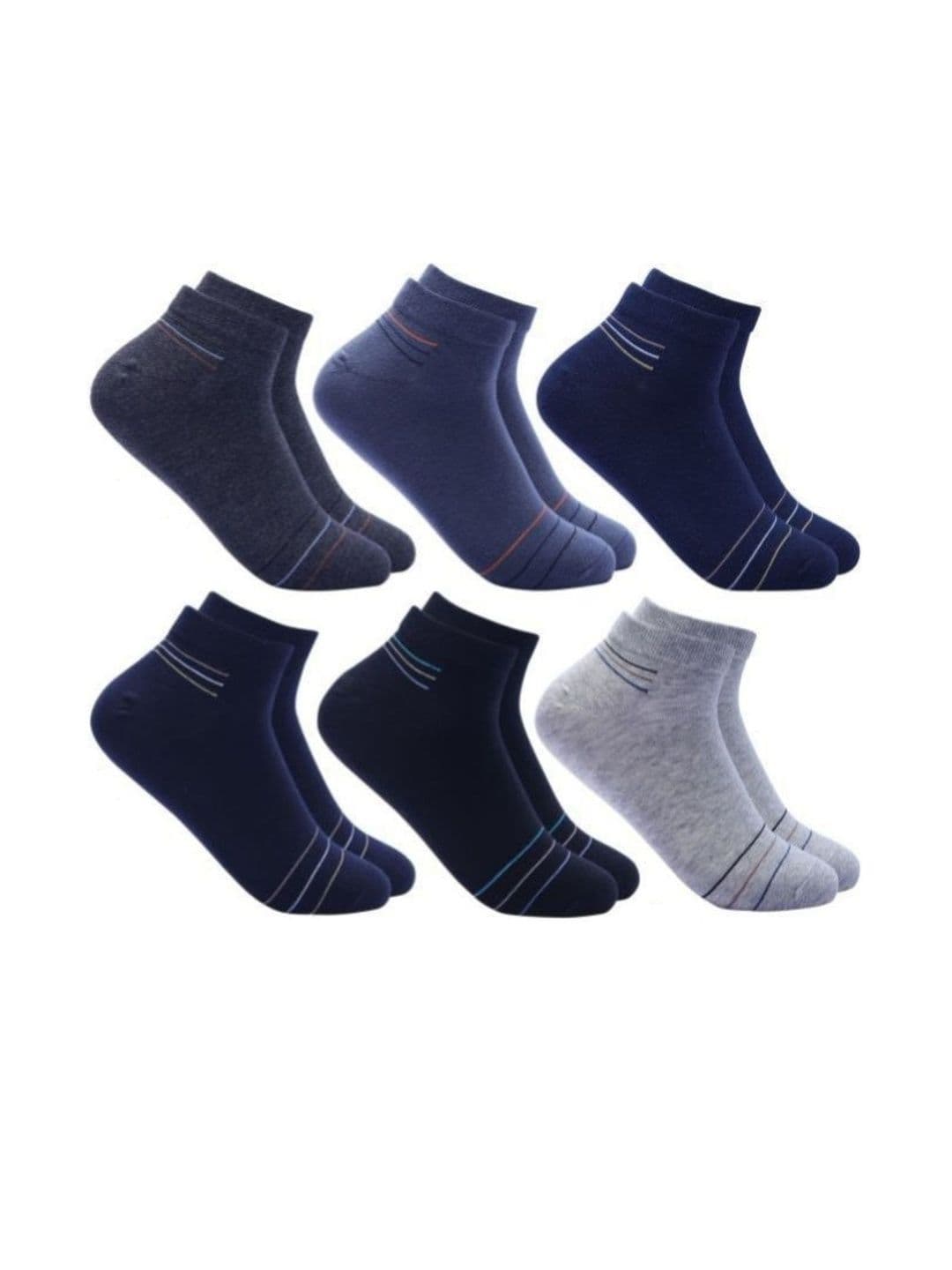Akeeta Pack Of 6 Multicolour Cotton Ankle Length Socks - view 1