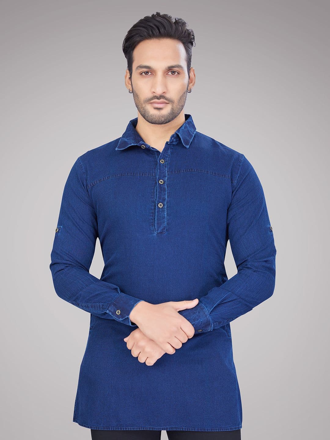 JUGG JUGG JEEYO Men Shirt Collar Kurta - view 1