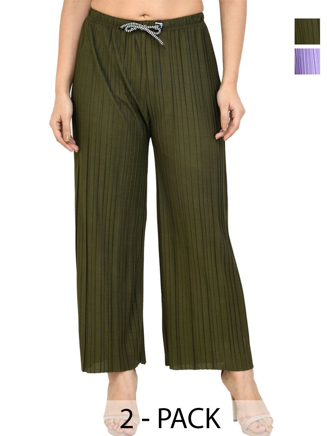 Brainbees Women Pack Of 2 Straight Palazzos - view 1