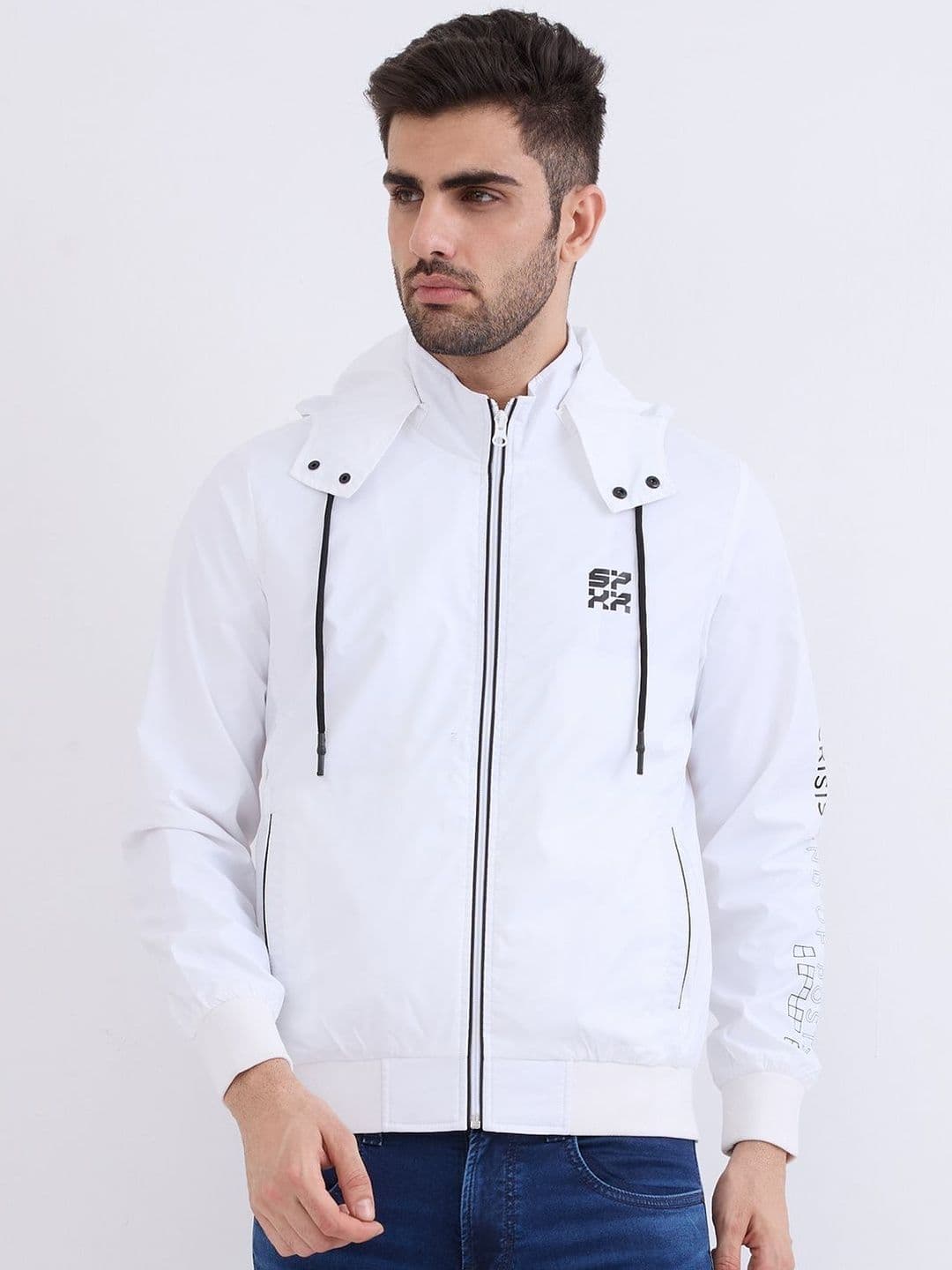 SPYKAR Men White Polyester Jackets - view 1