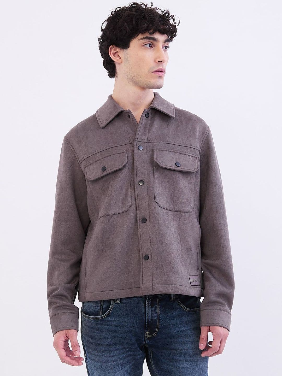 SPYKAR Men Grey Suede Jackets - view 1