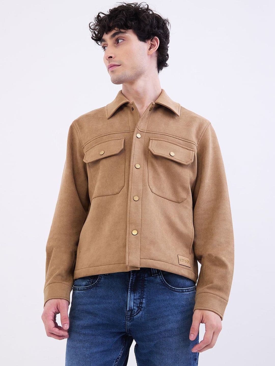 SPYKAR Men Brown Suede Jackets - view 1