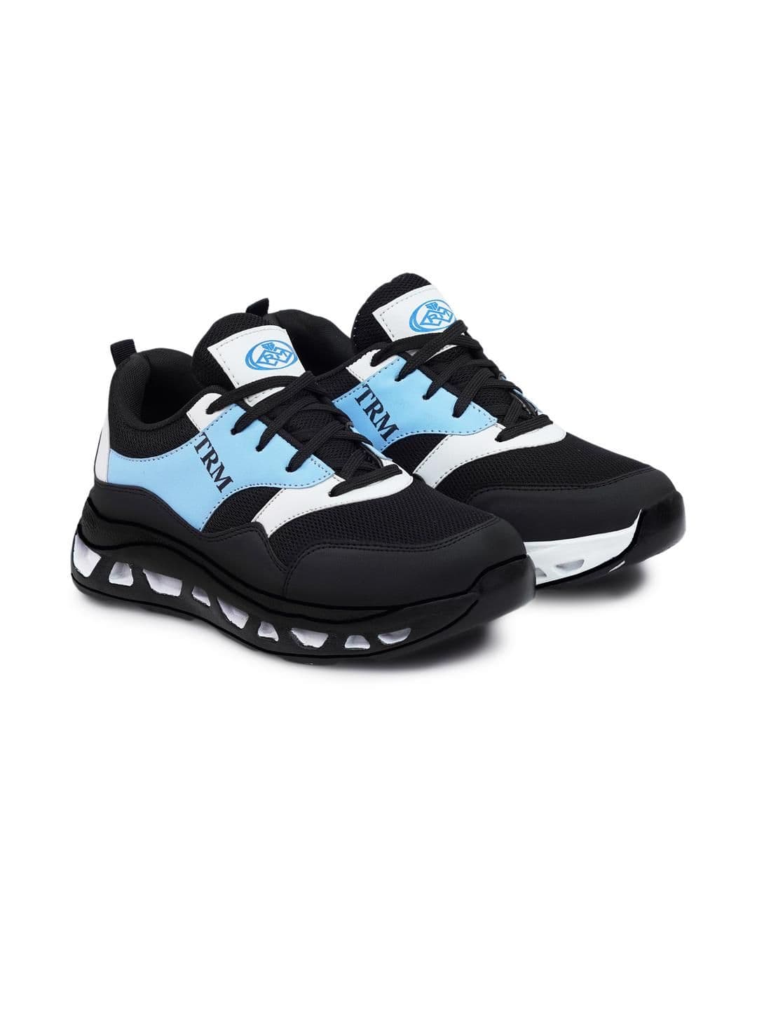 TRM Men Blue & Black Comfortable Synthetic Lightweight Sneaker - view 1