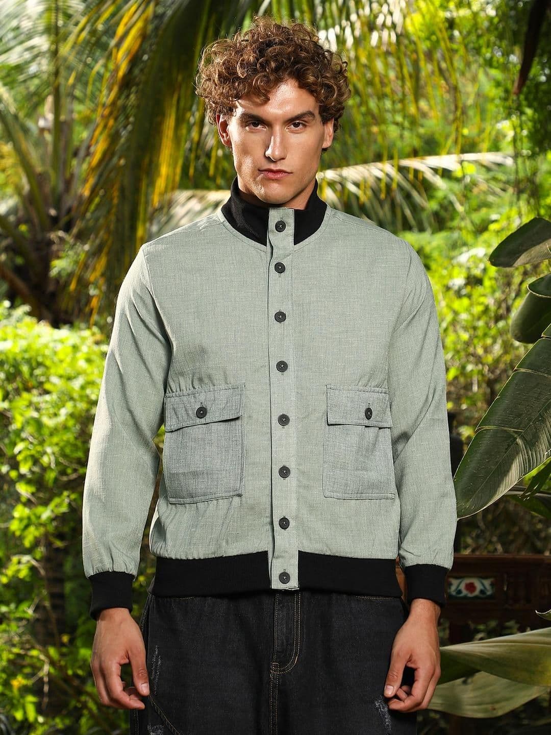 CAHOOT Colourblocked Cotton Lightweight Bomber - view 1