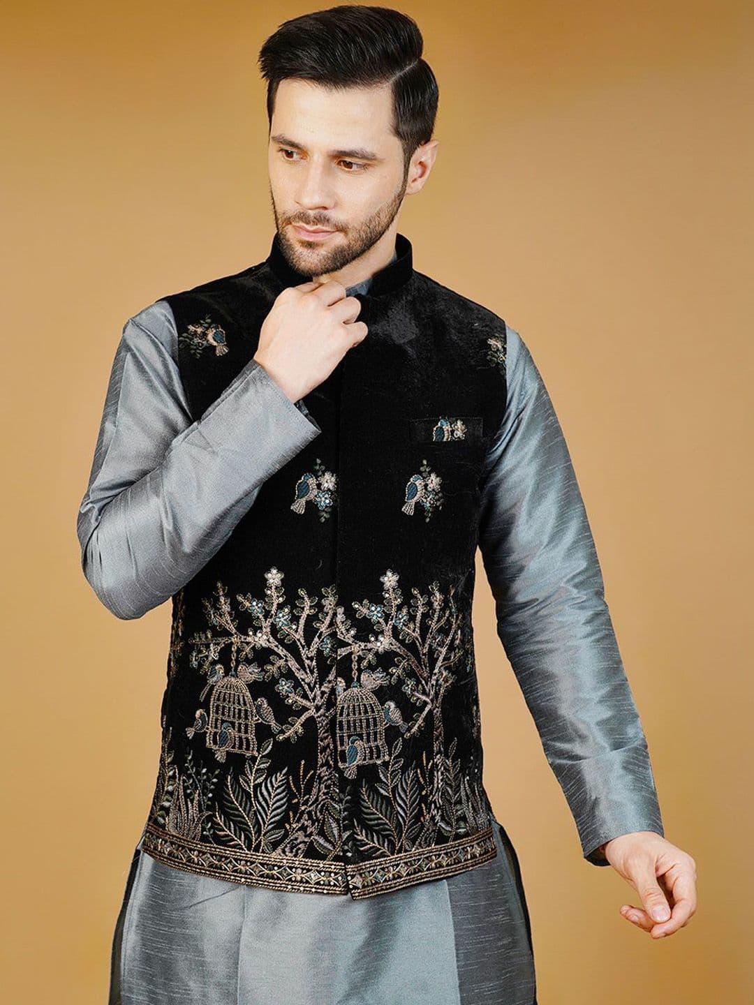 Wintage Embroidered Nehru Jacket - view 1