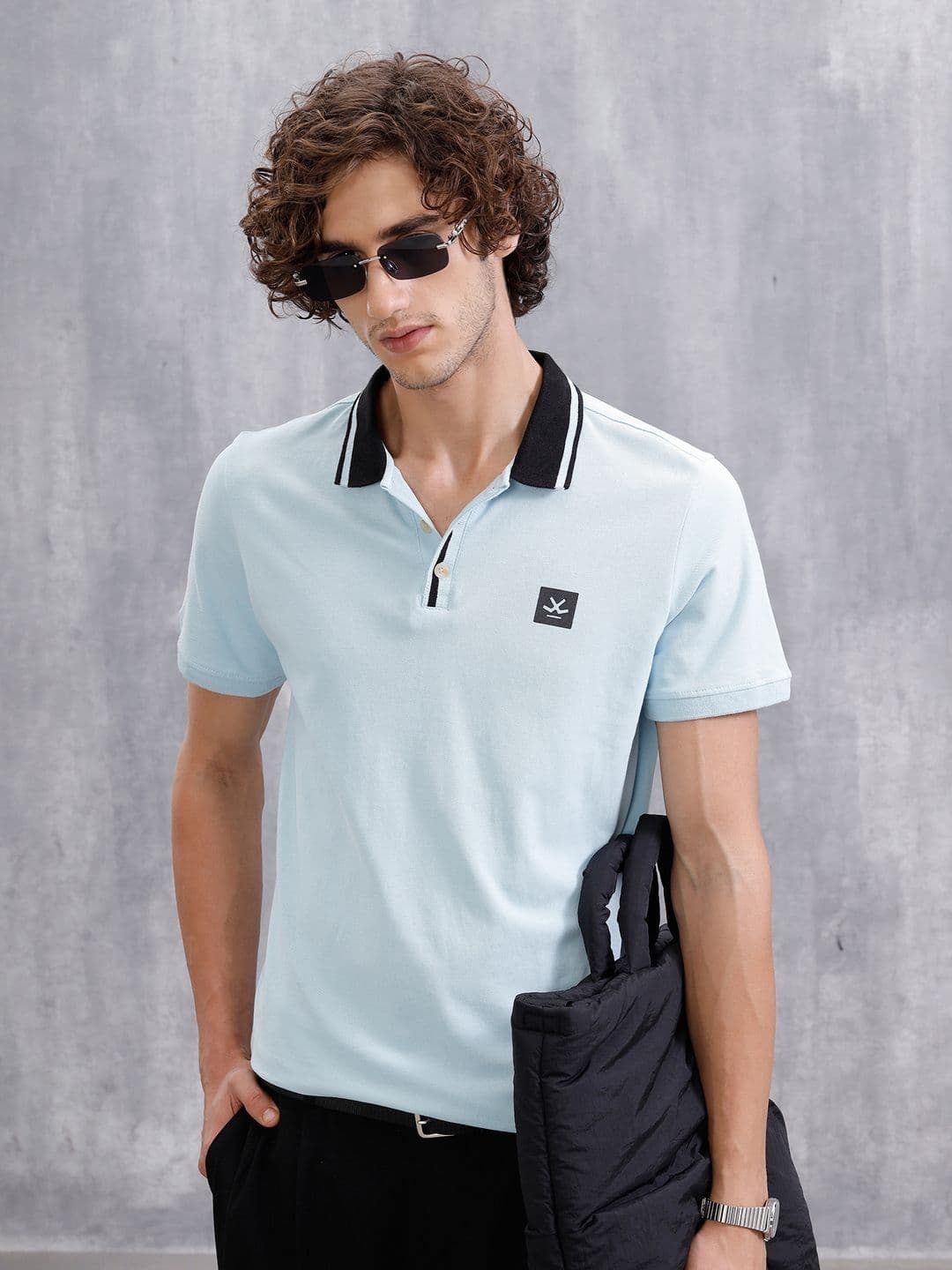 WROGN Polo Collar Pure Cotton Slim Fit T-shirt - view 1