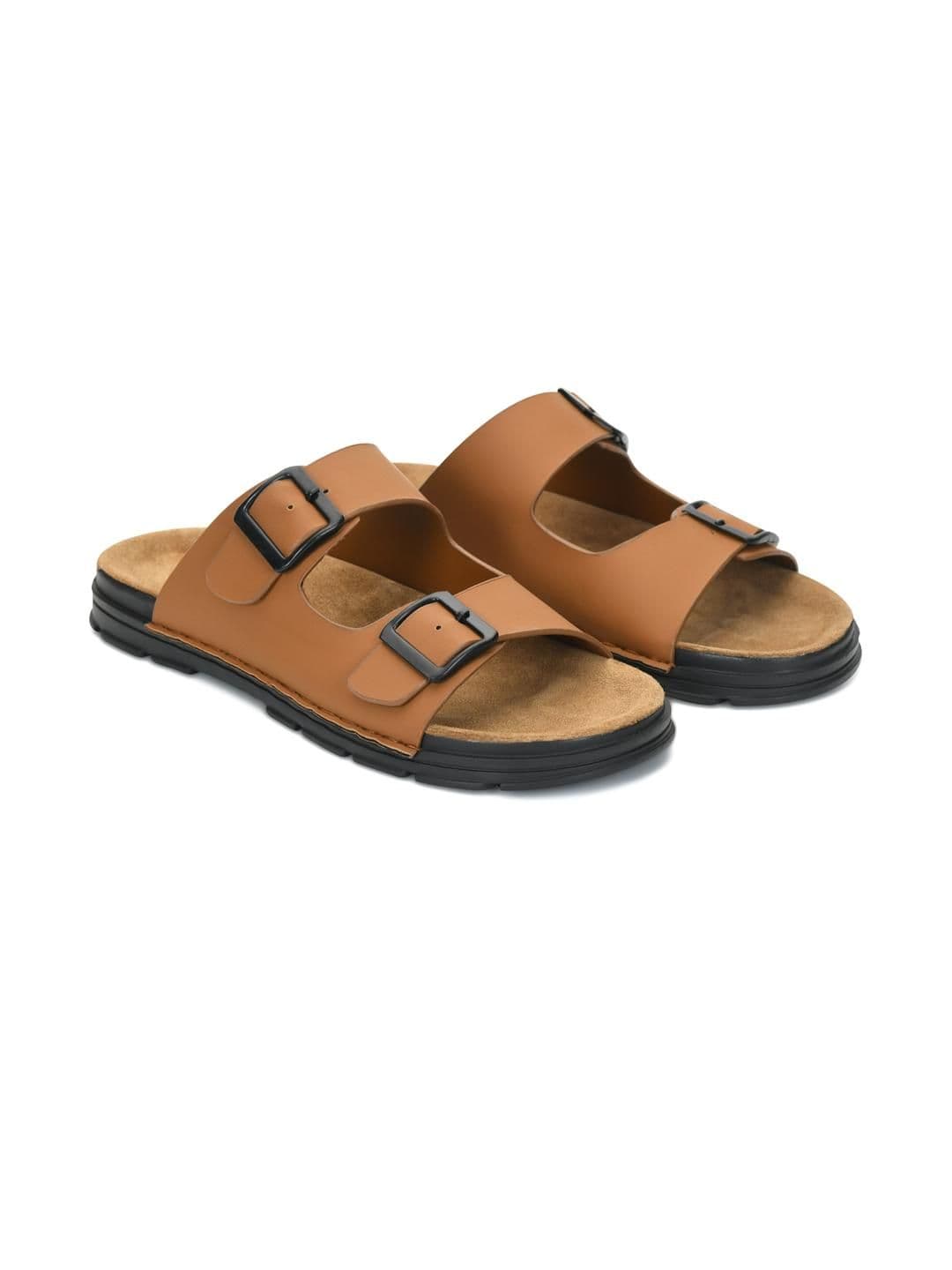 STEPHORN Men Tan Synthetic Leather Comfort Sandals - view 1